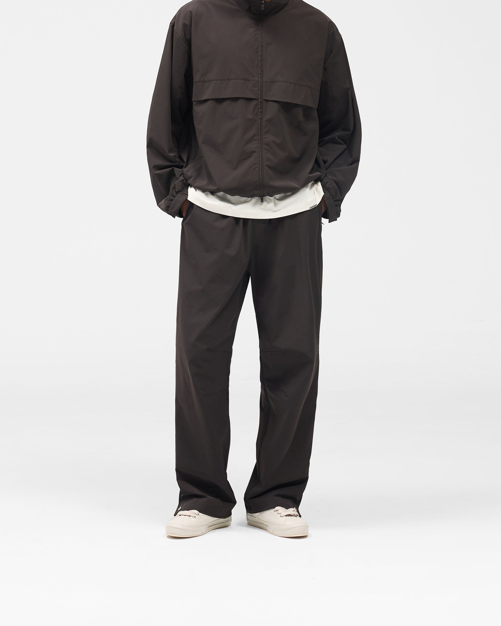 Initial Nylon Track Pant - Coffee
