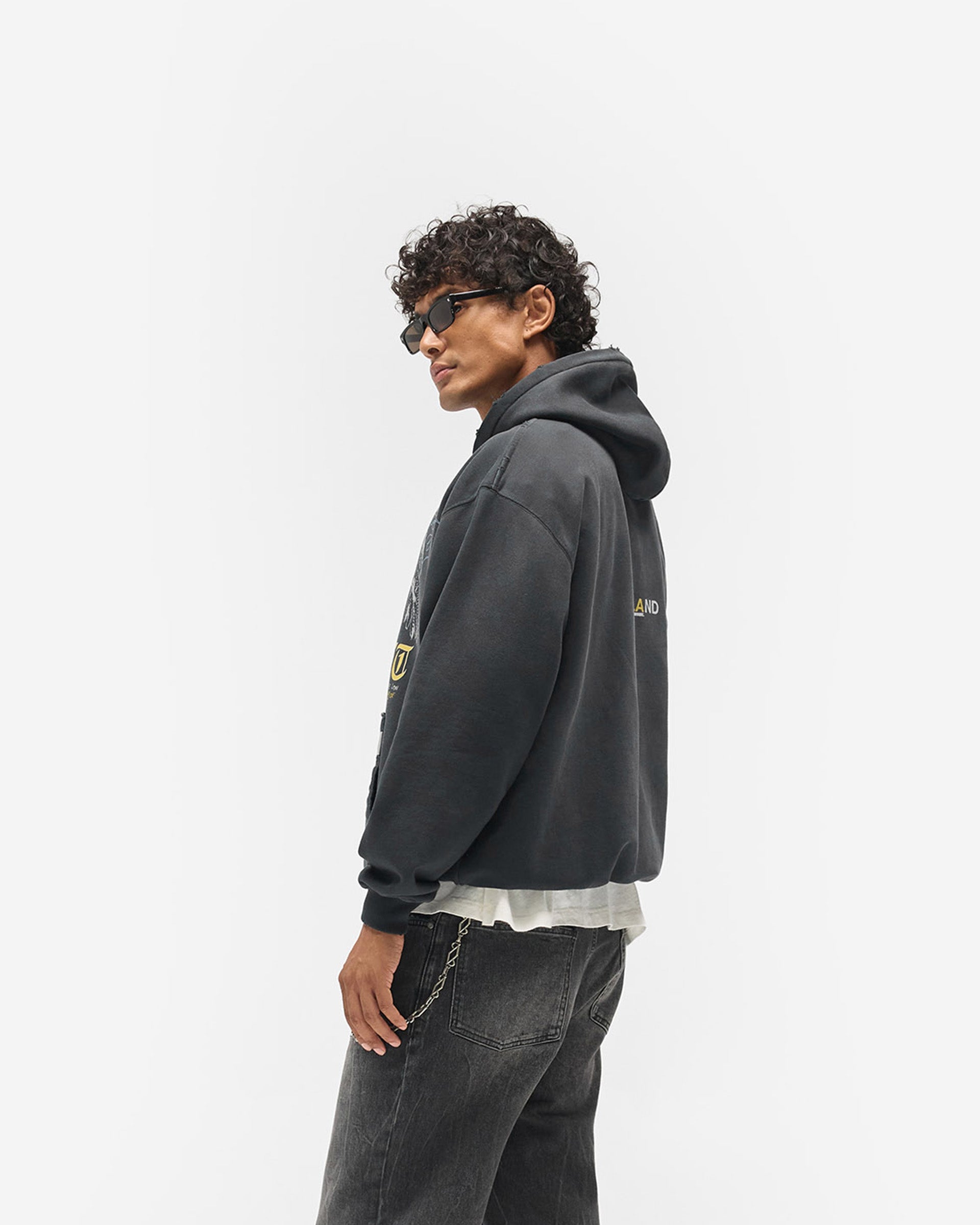 Enemy Hoodie - Washed Black
