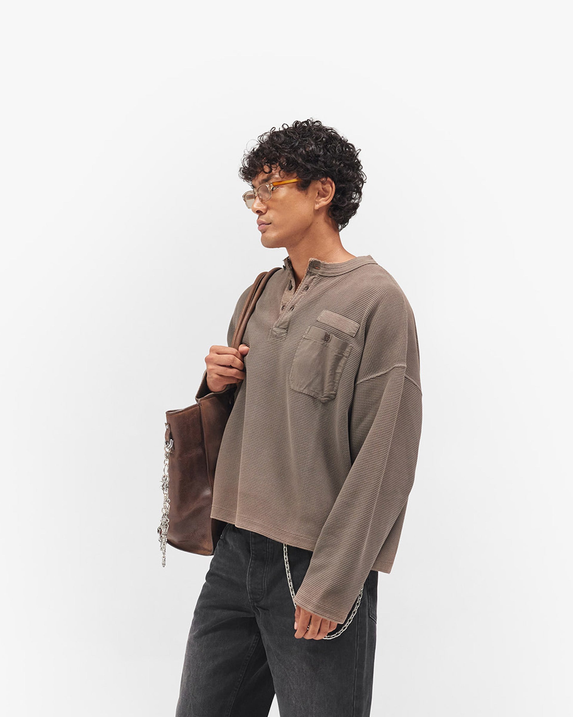 Heavyweight Henley Sweater - Vintage Falcon