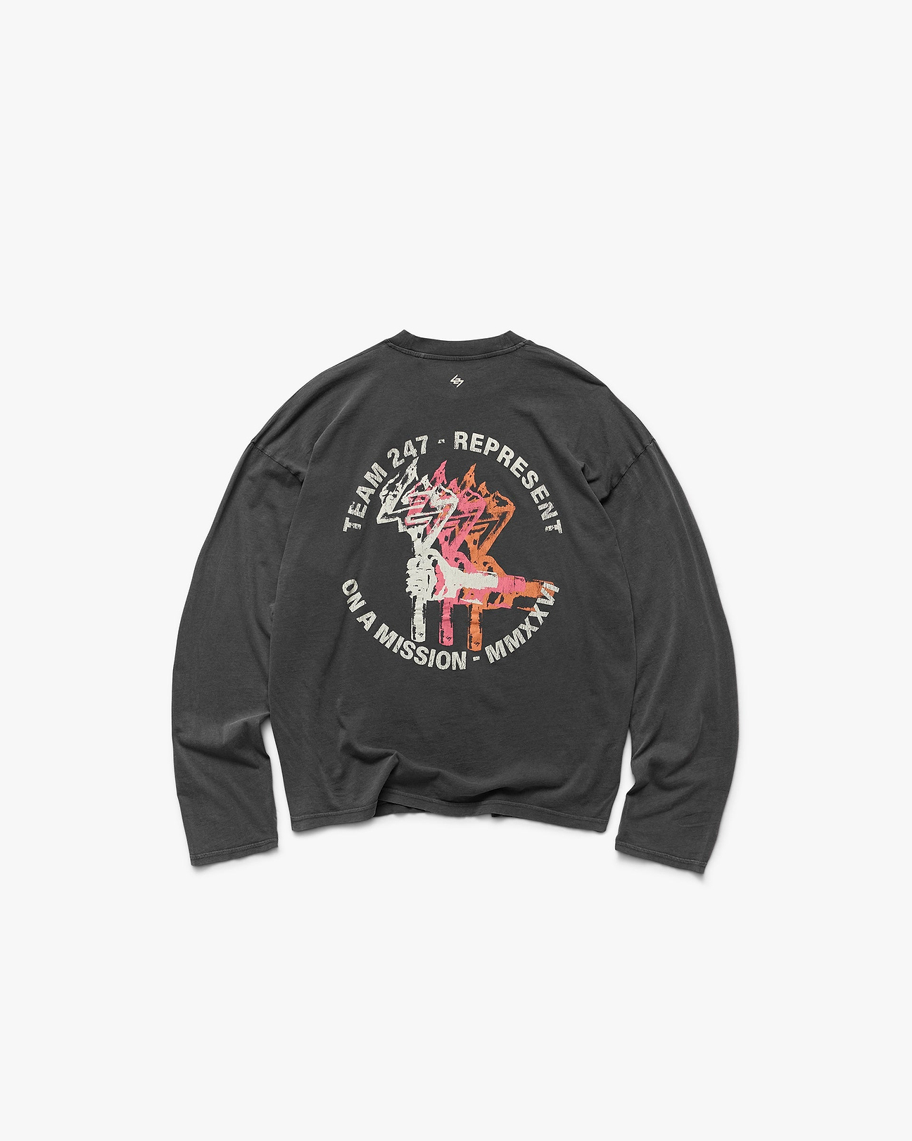 Black 247 Torch Long Sleeve Tee | 247 SS26 T-Shirts | REPRESENT