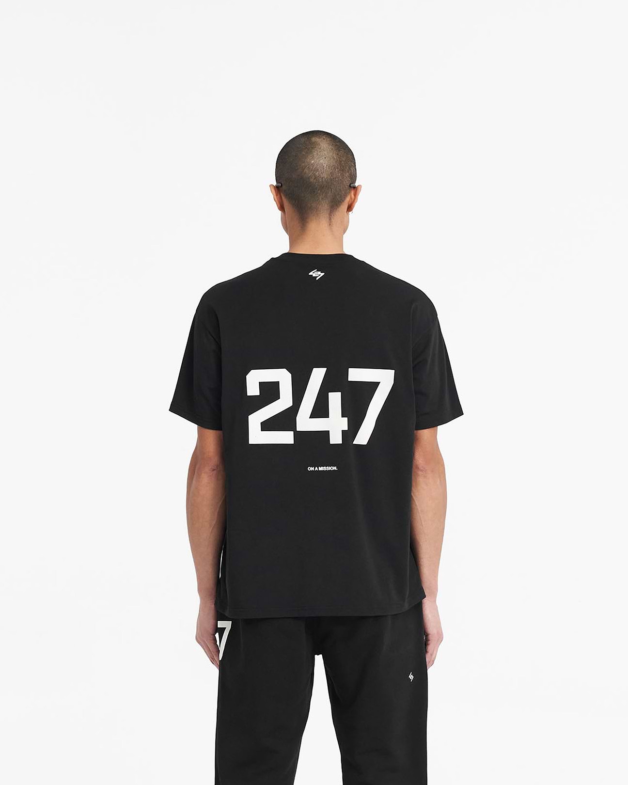 247 Oversized T-Shirt - Jet Black | REPRESENT