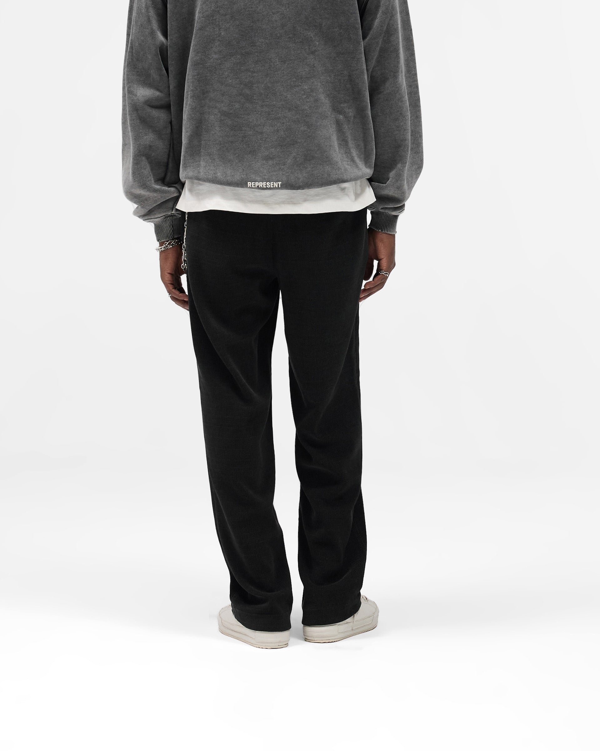 Ribbed Hybrid Pant - Washed Black