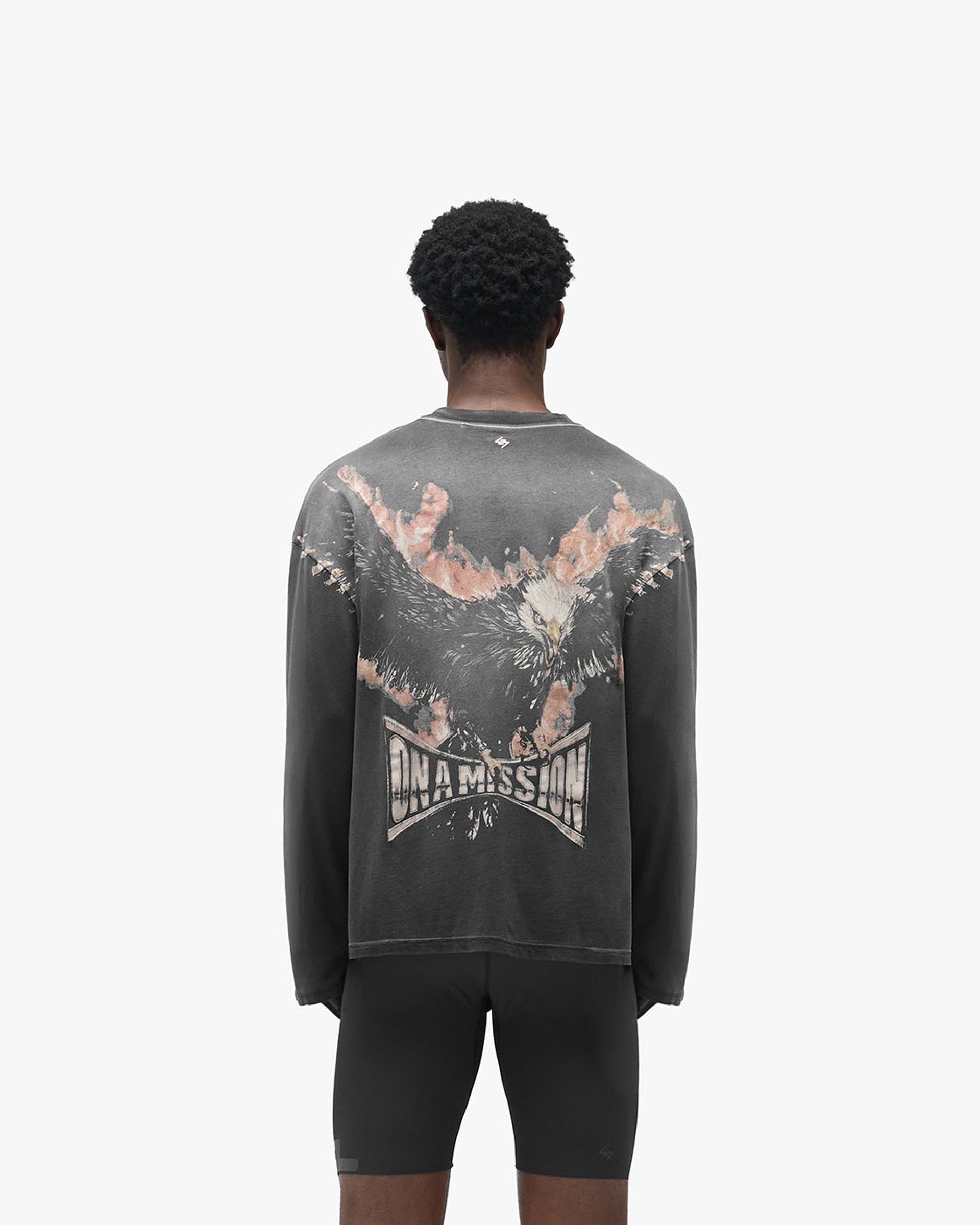 247 Ignite Long Sleeve T-Shirt - Stained Black Wash