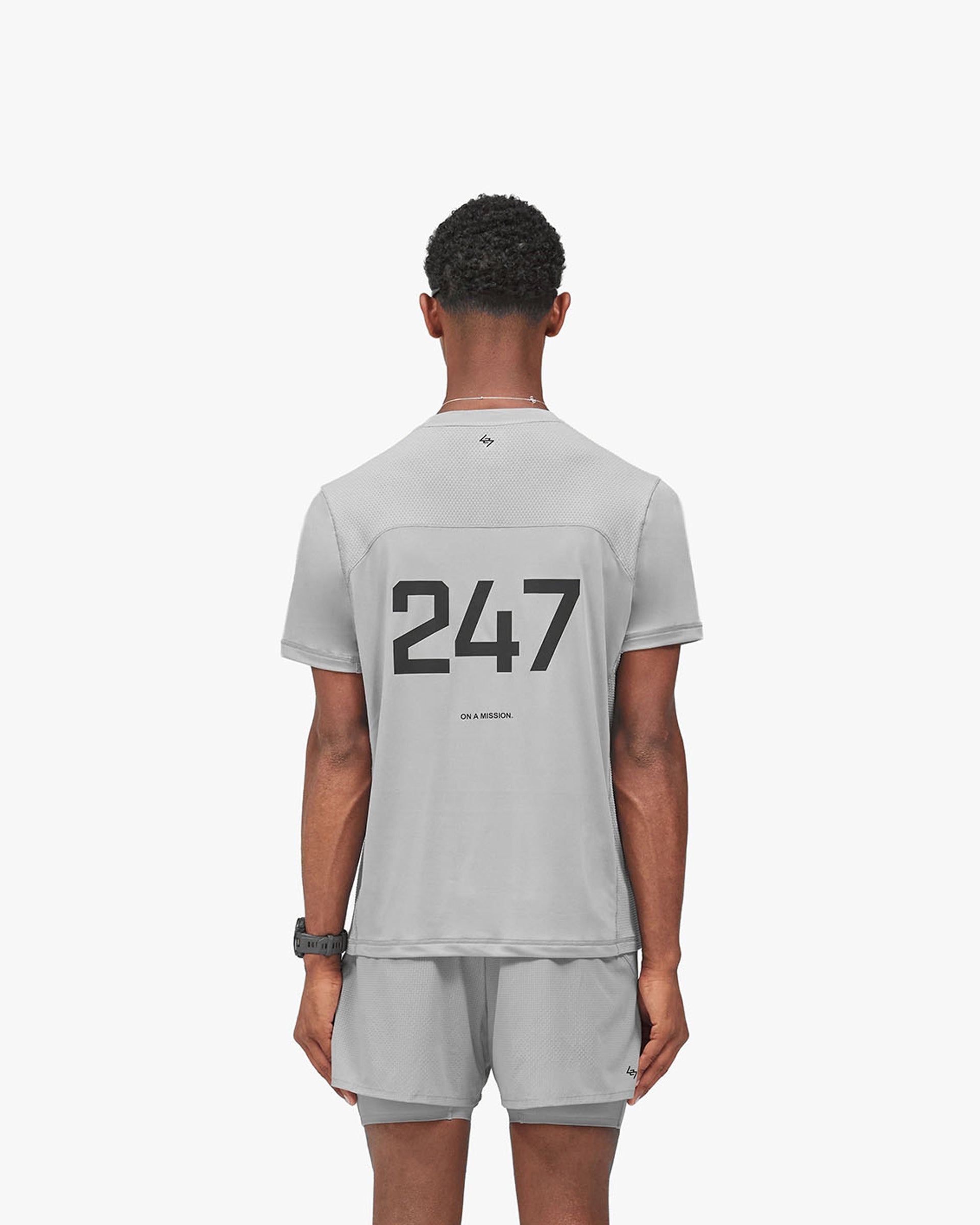 247 Numbers T-Shirt - Ash Grey