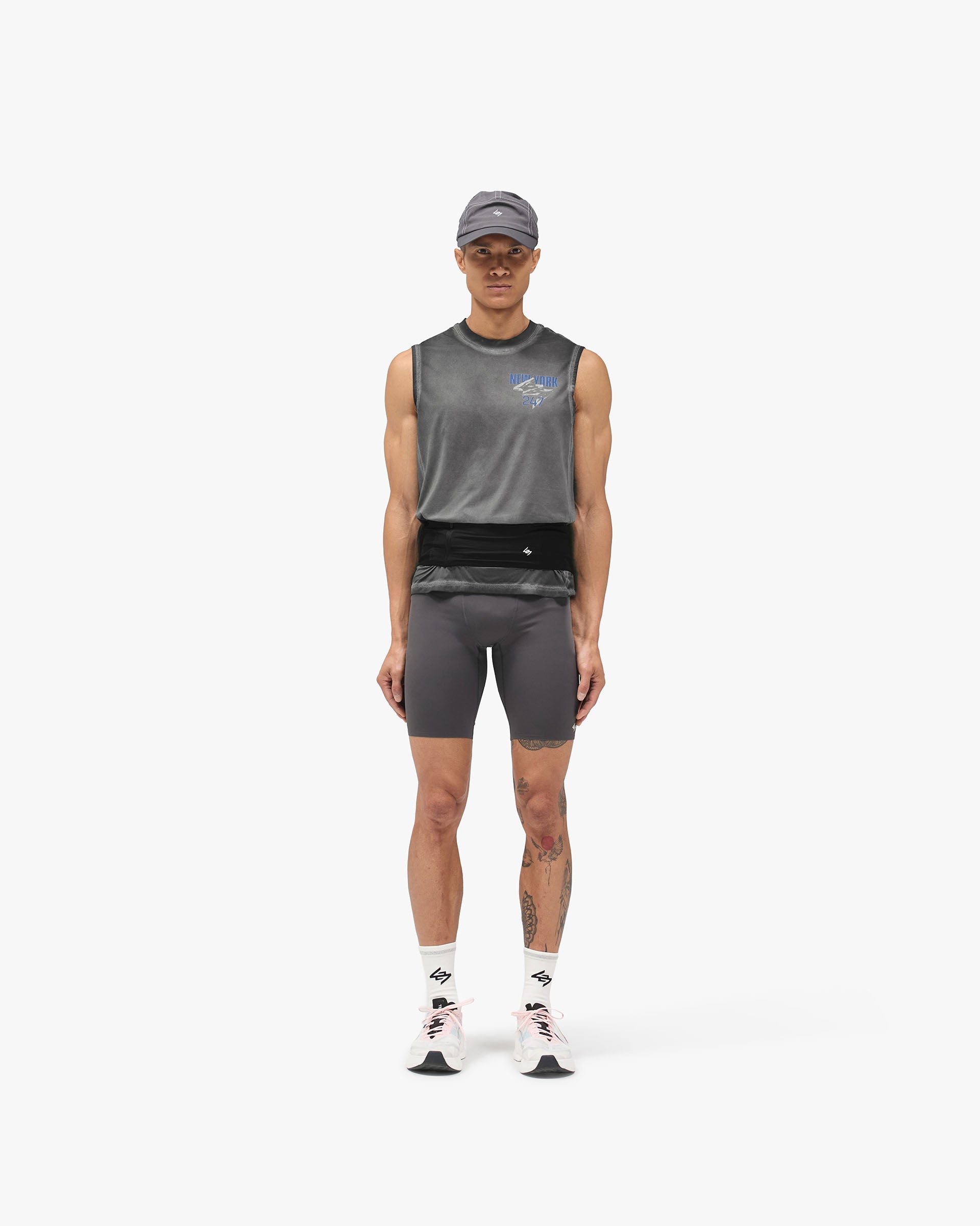247 Race Half Tight - Washed Grey