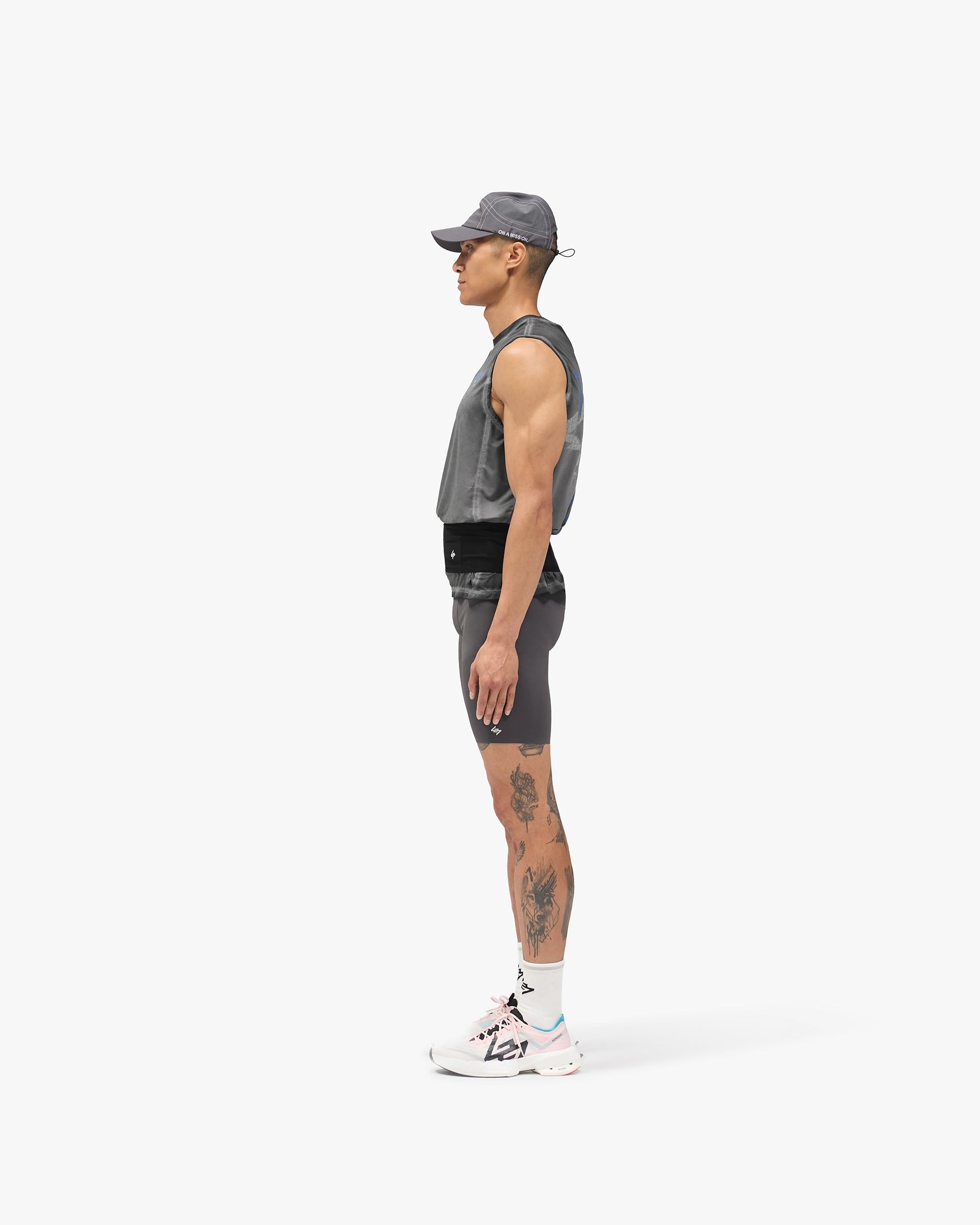 247 Race Half Tight - Washed Grey