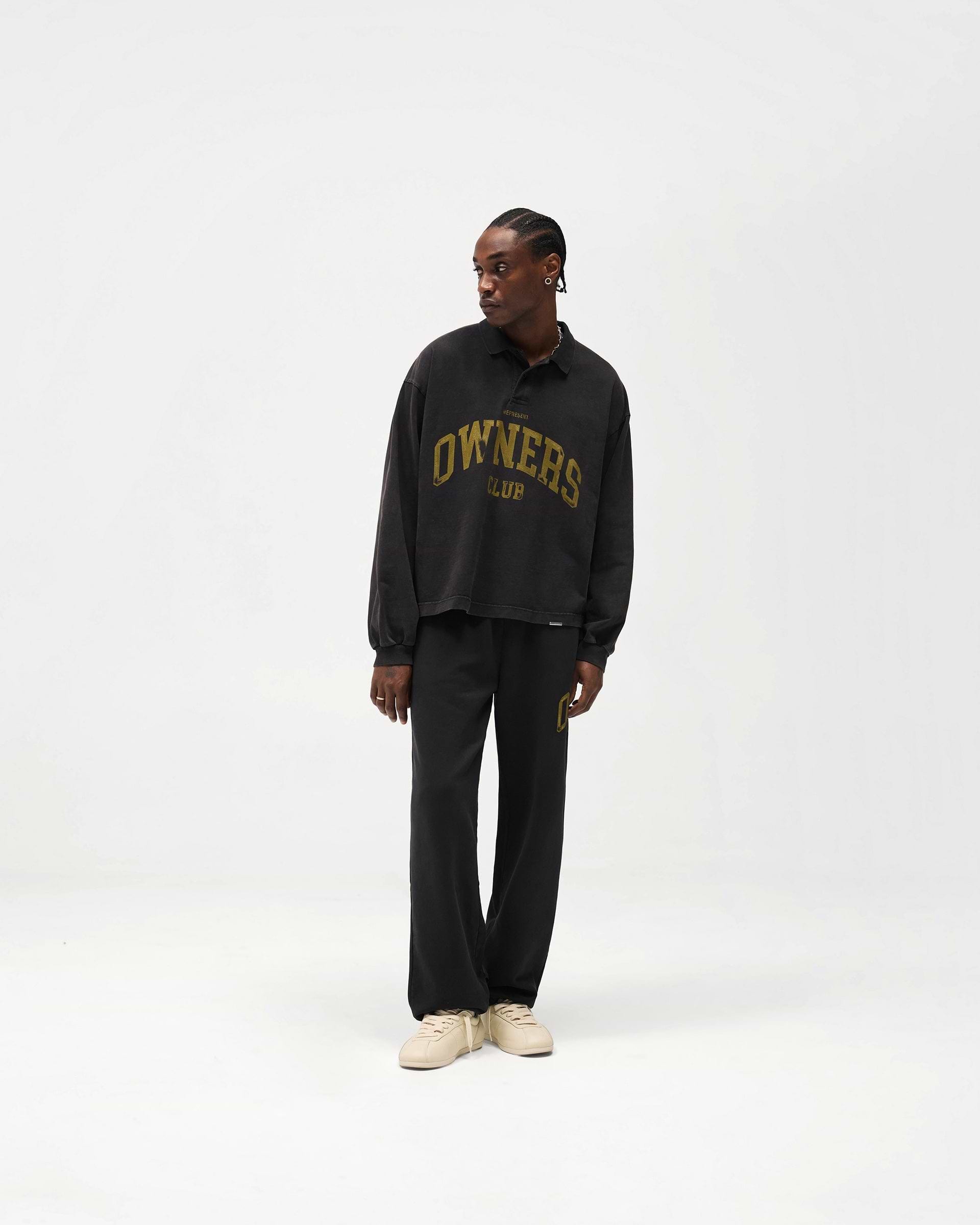 Represent Owners Club Rugby Polo - Faded Black