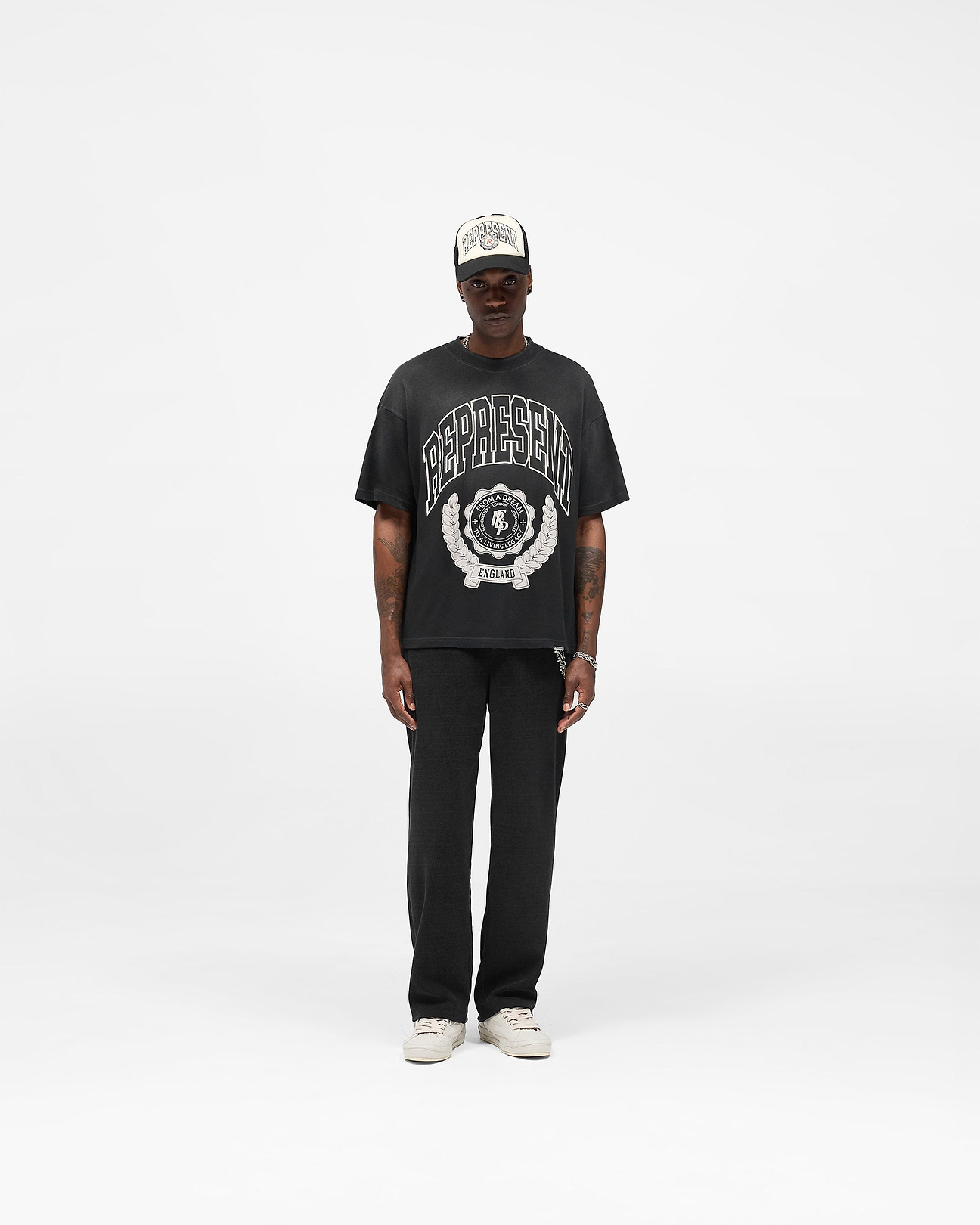 Legacy Crest Black T-shirt | T-shirts | REPRESENT