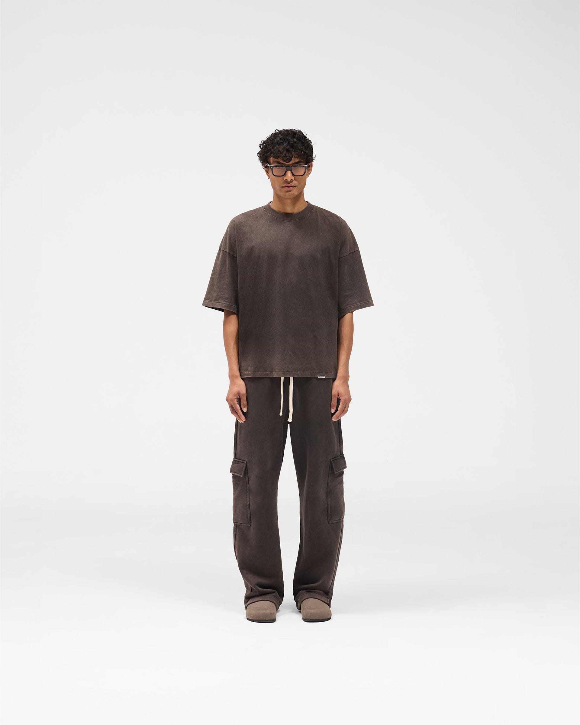 Initial Boxy T-Shirt - Coffee