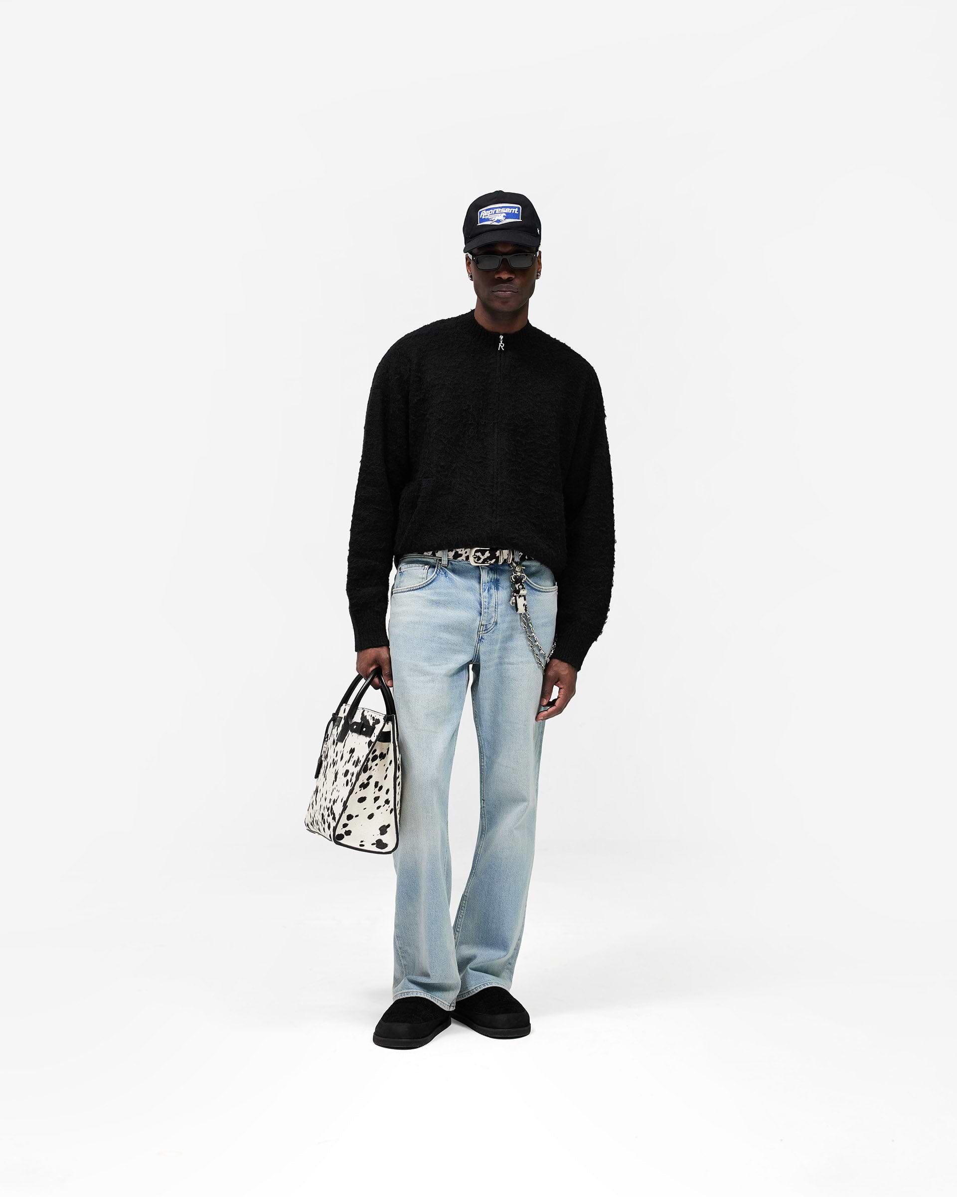 Knitted Bomber Jacket - Jet Black