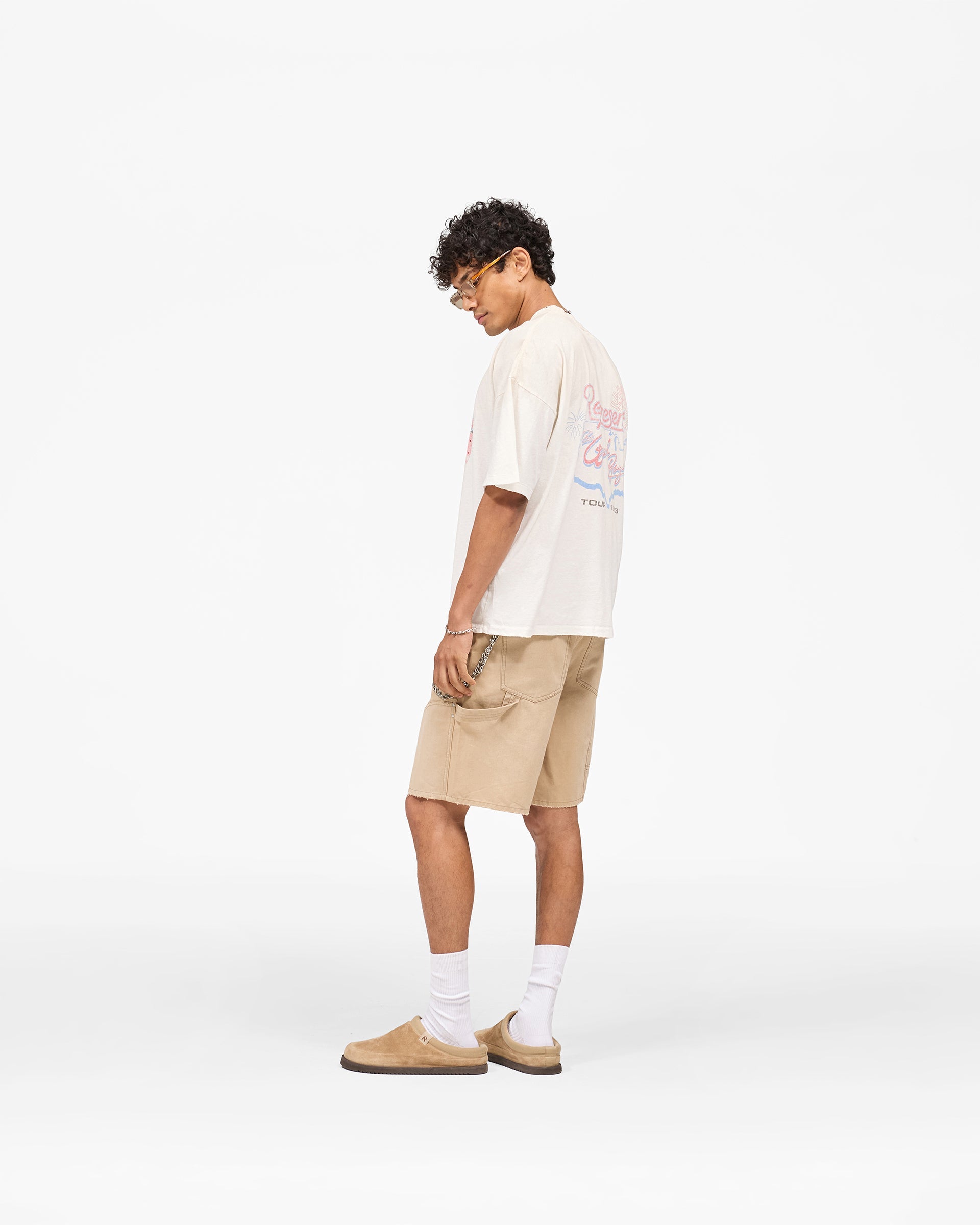 Represent x Beach Boys Tour T-Shirt - Washed Ecru