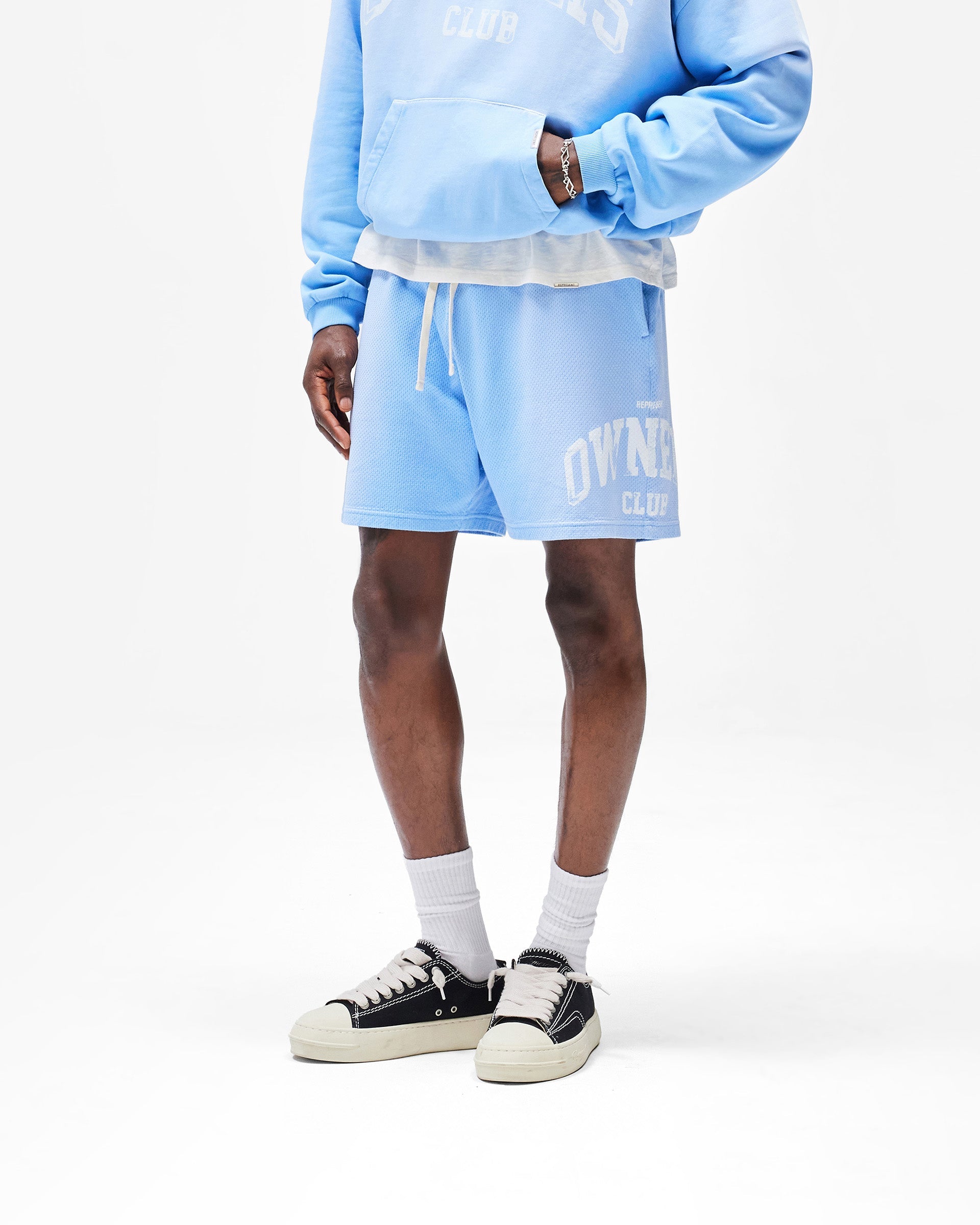 Represent Owners Club Mesh Short - Sky Blue