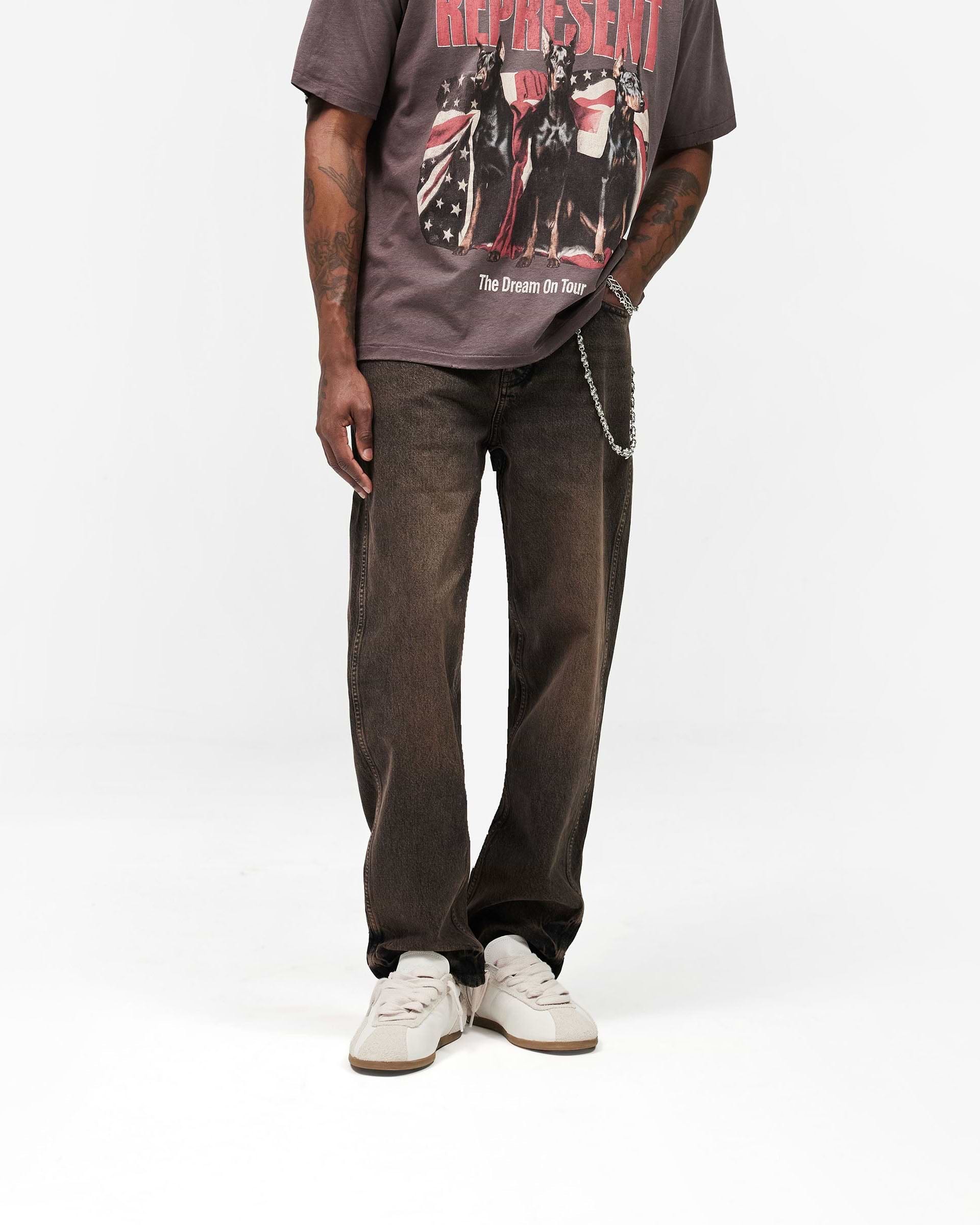 R2 Straight Leg Denim - Bark