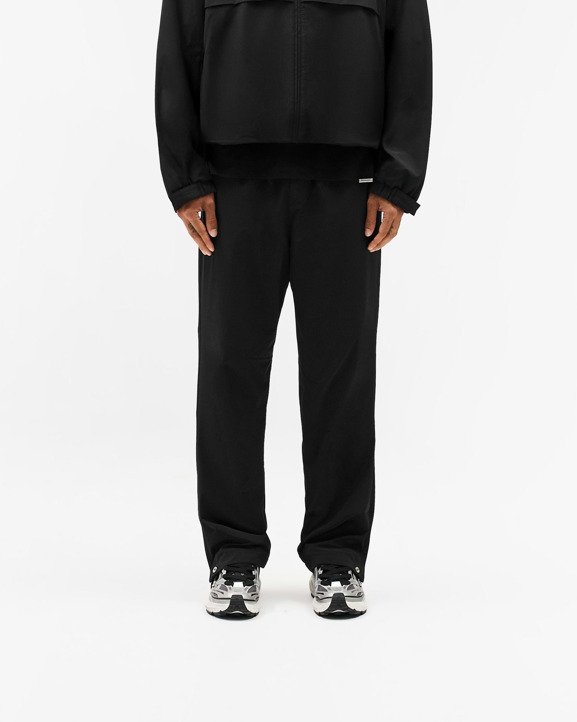 Initial Nylon Track Pant - Black