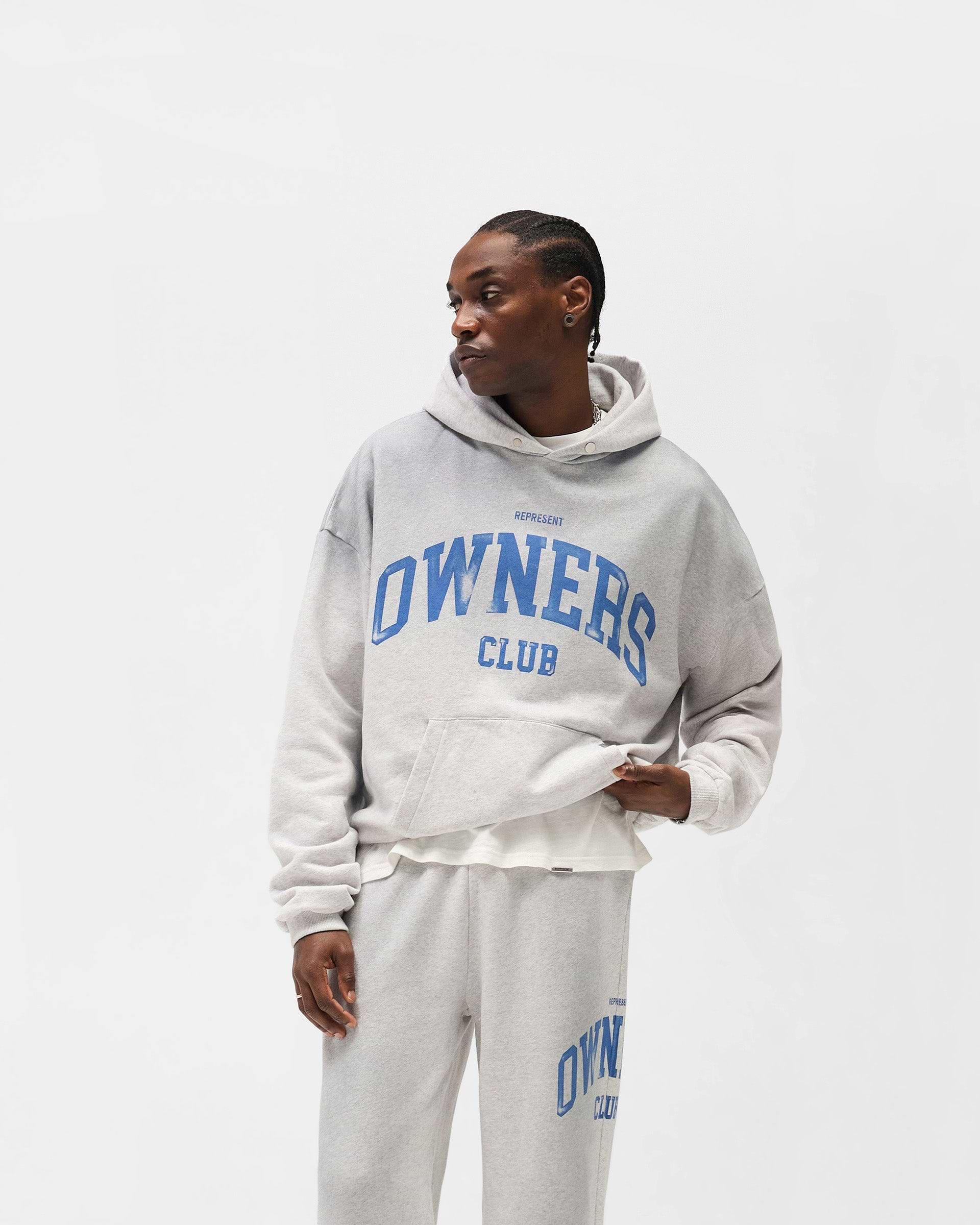 Represent Owners Club Hoodie - Sprayed Ice Grey Marl