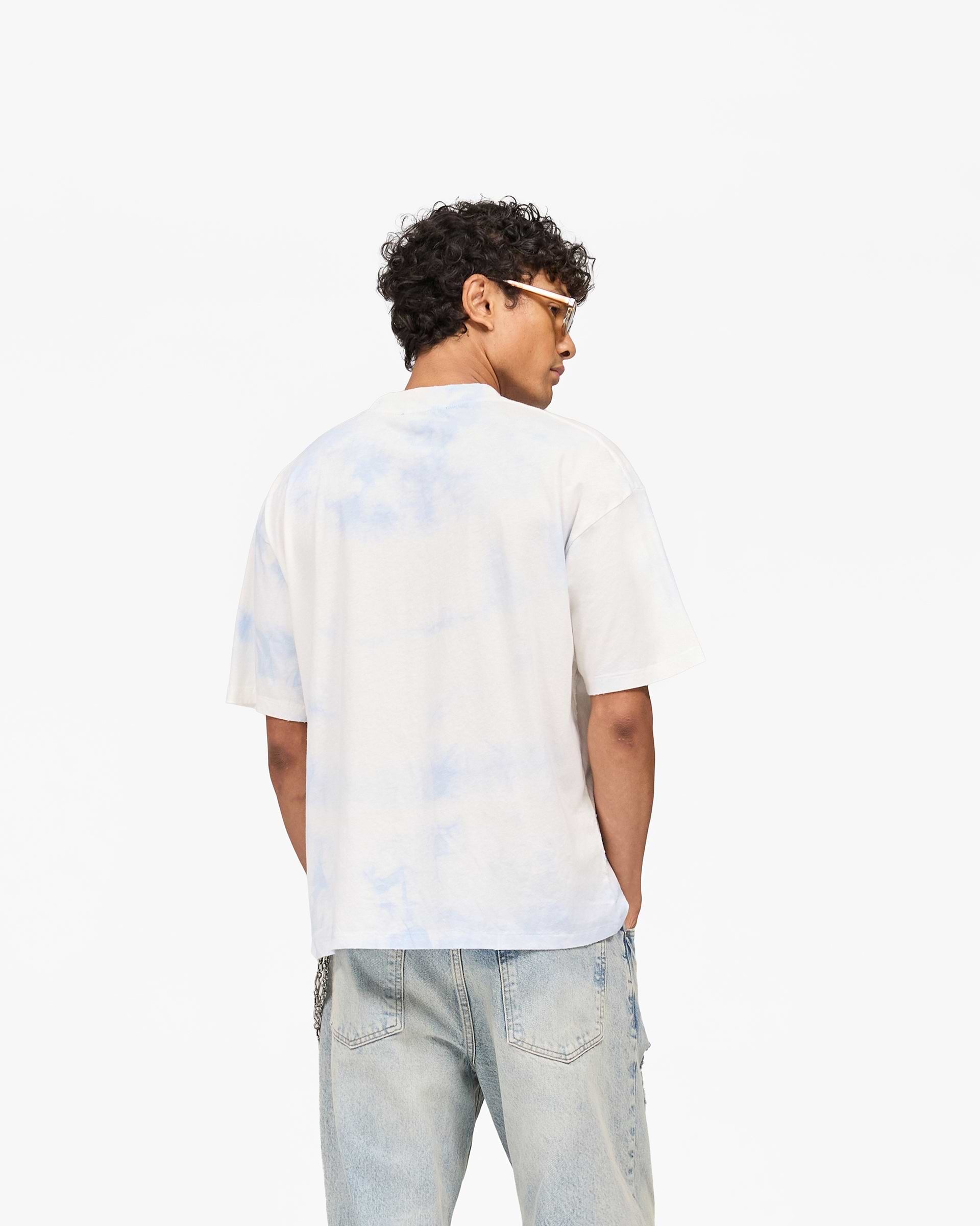 Represent x Beach Boys Script T-Shirt - Blue Tie Dye