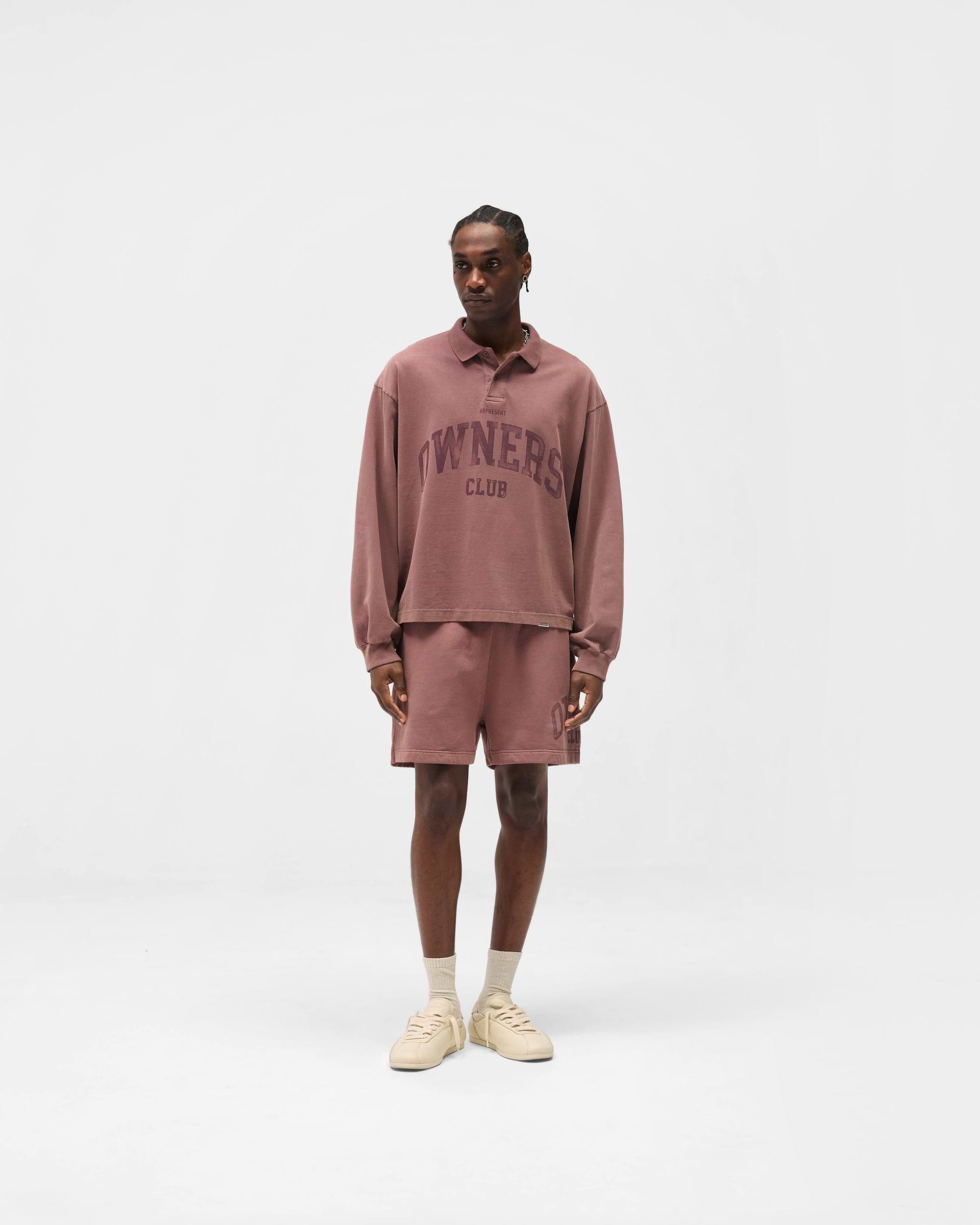 Represent Owners Club Rugby Polo - Smoked Rose