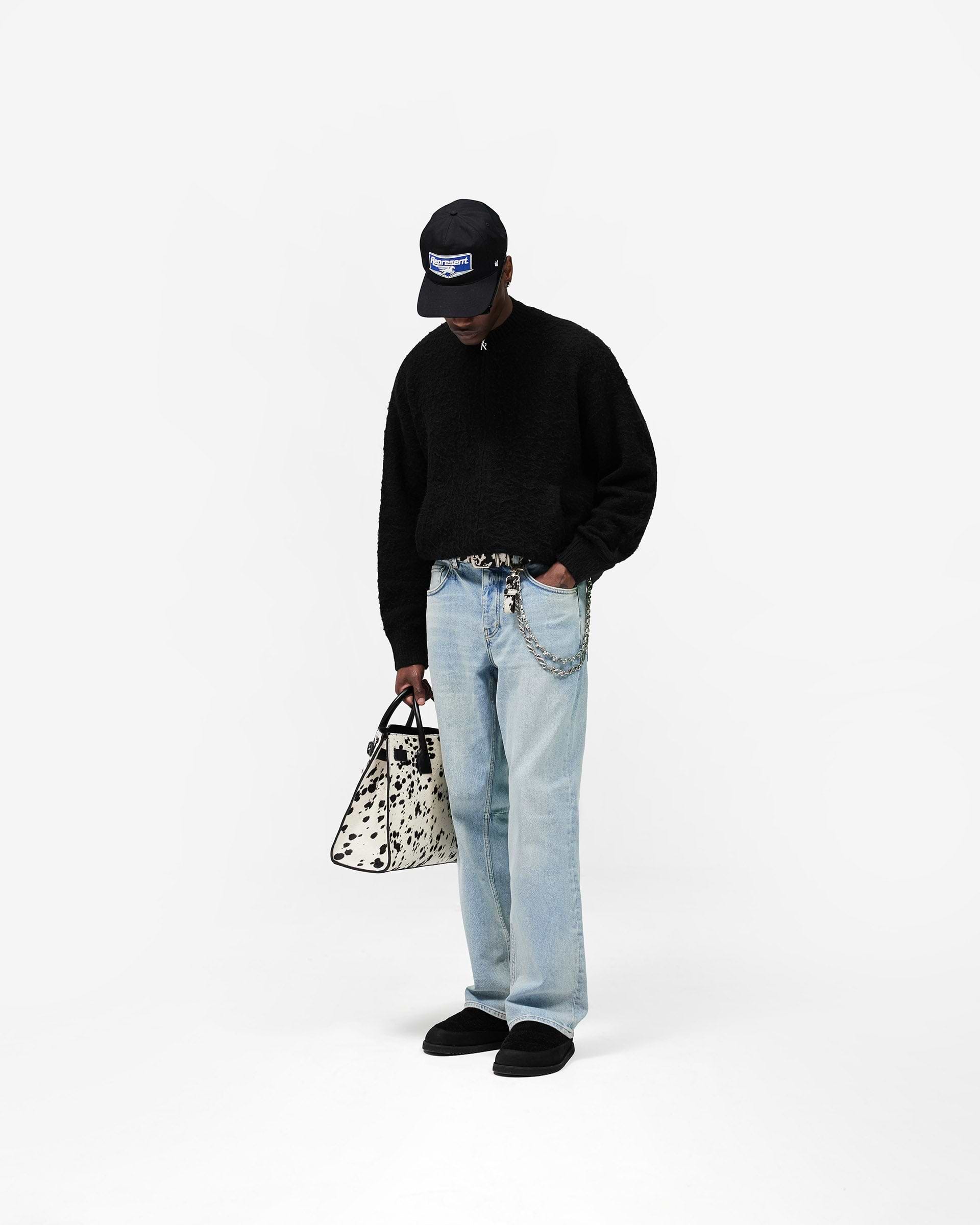 Knitted Bomber Jacket - Jet Black