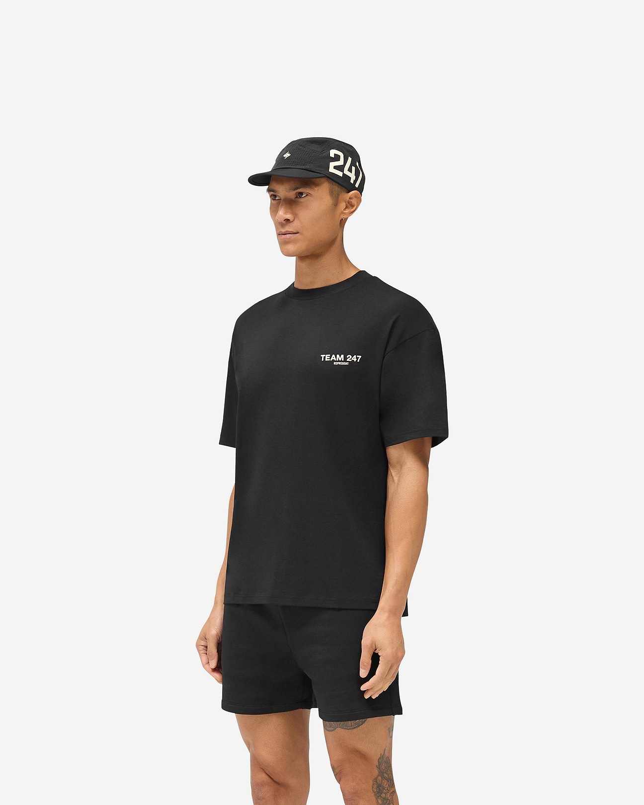 Jet Black Team 247 T-Shirt | 247 Running T-Shirt | REPRESENT