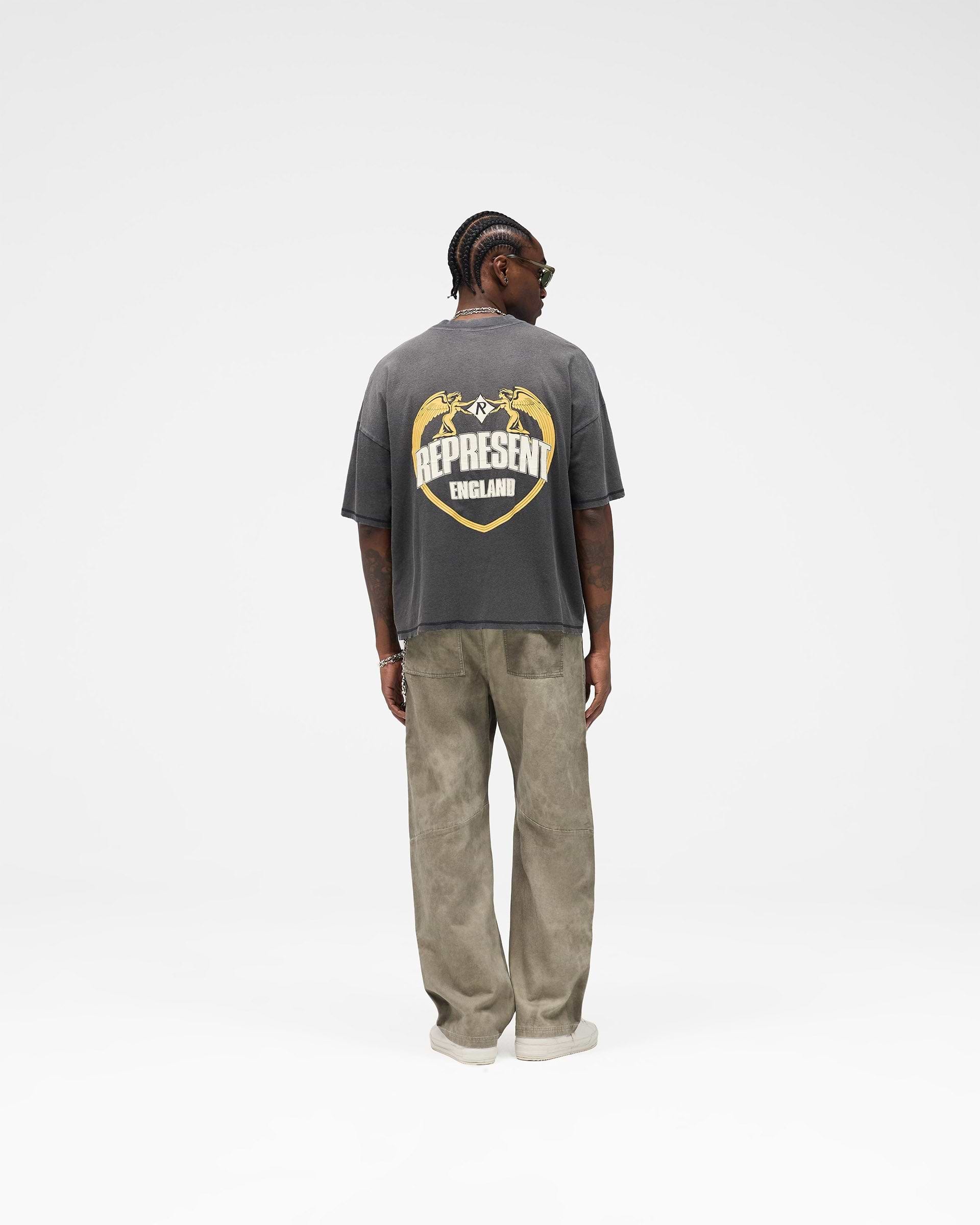 Angel Border T-Shirt - Stained Black