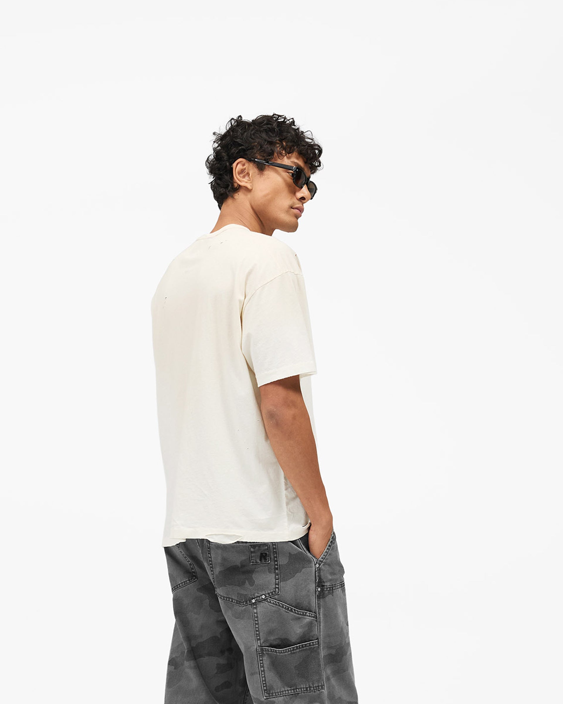 MH Paint Short Sleeve T-Shirt - Washed Ecru