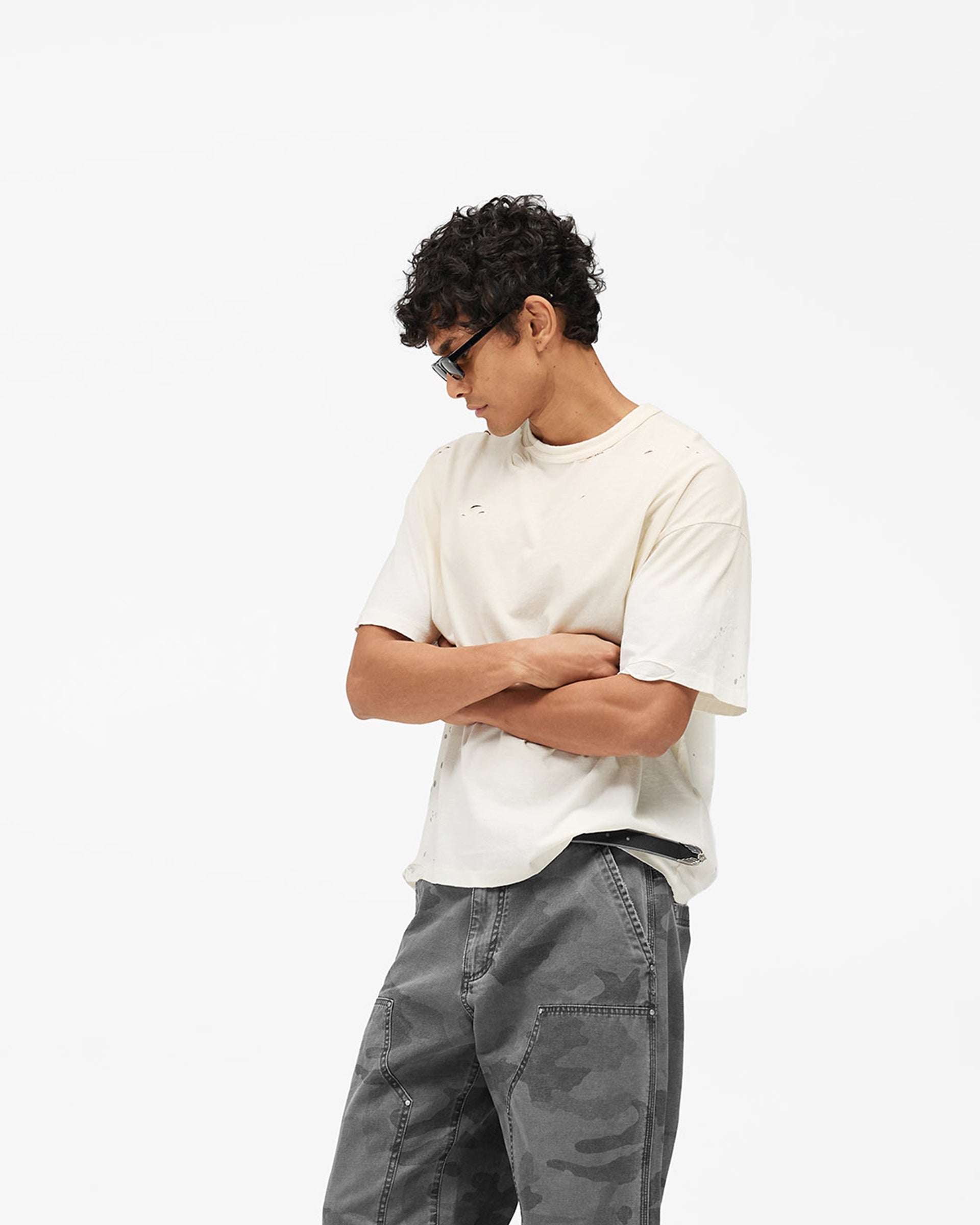 MH Paint Short Sleeve T-Shirt - Washed Ecru
