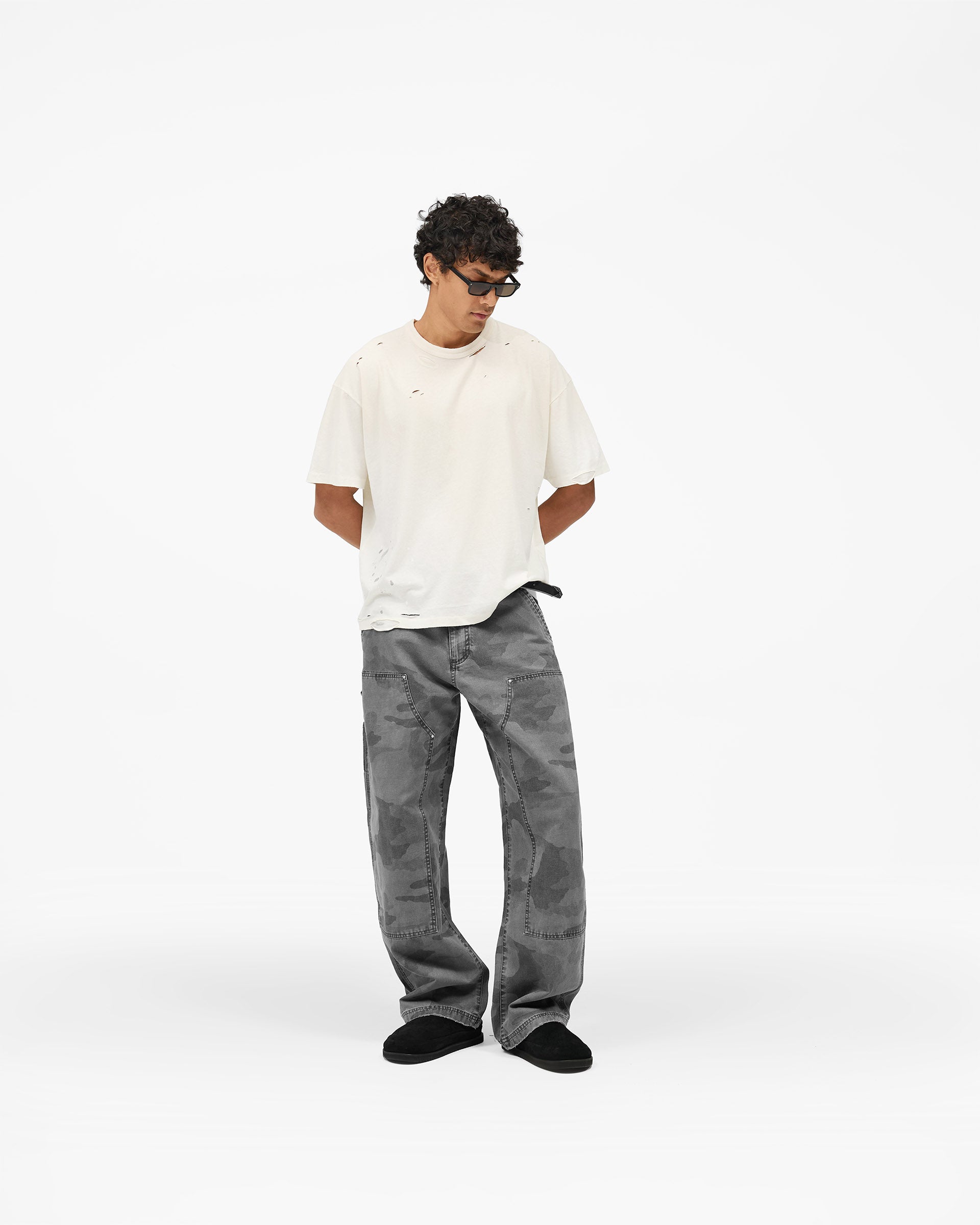 MH Paint Short Sleeve T-Shirt - Washed Ecru