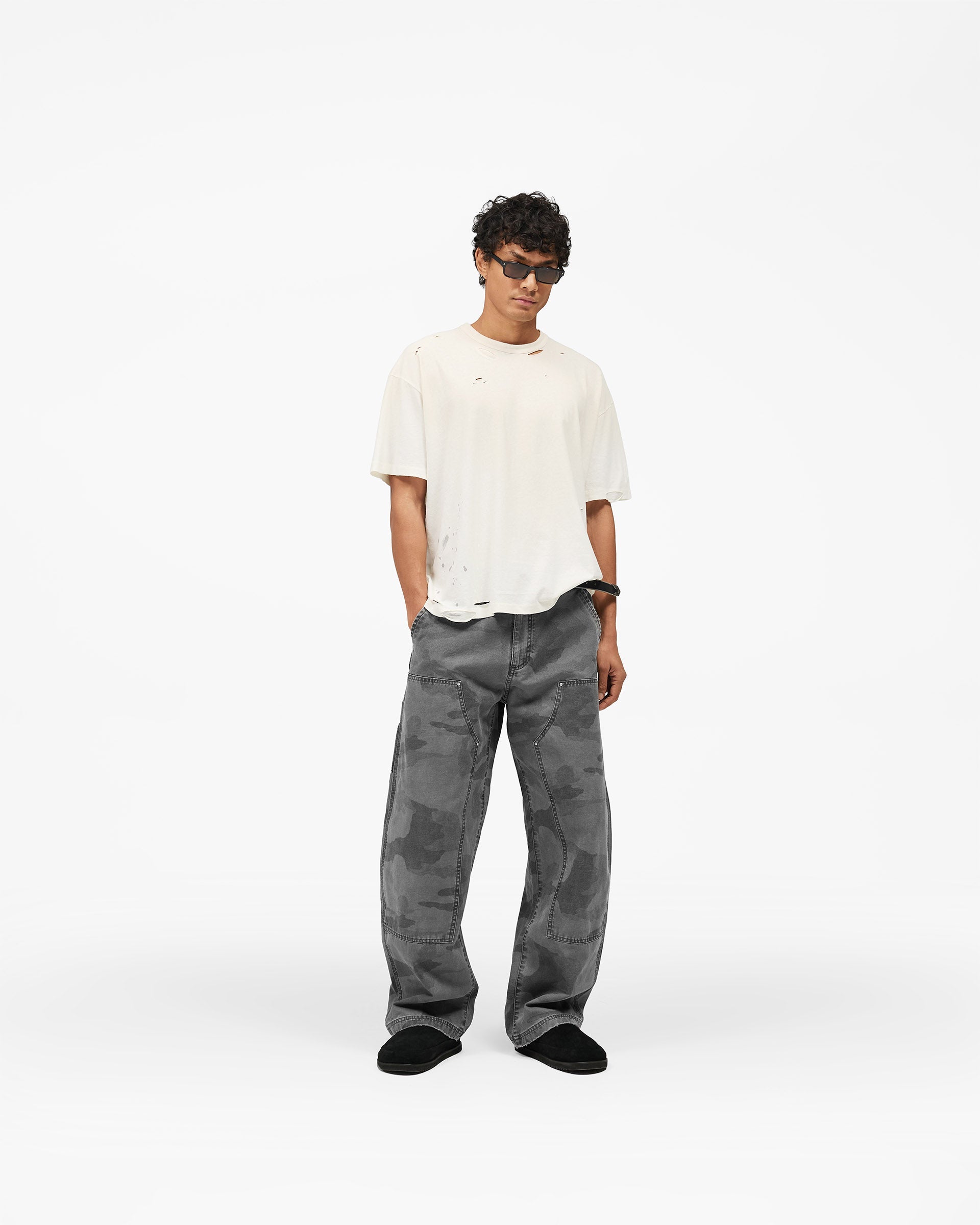 MH Paint Short Sleeve T-Shirt - Washed Ecru