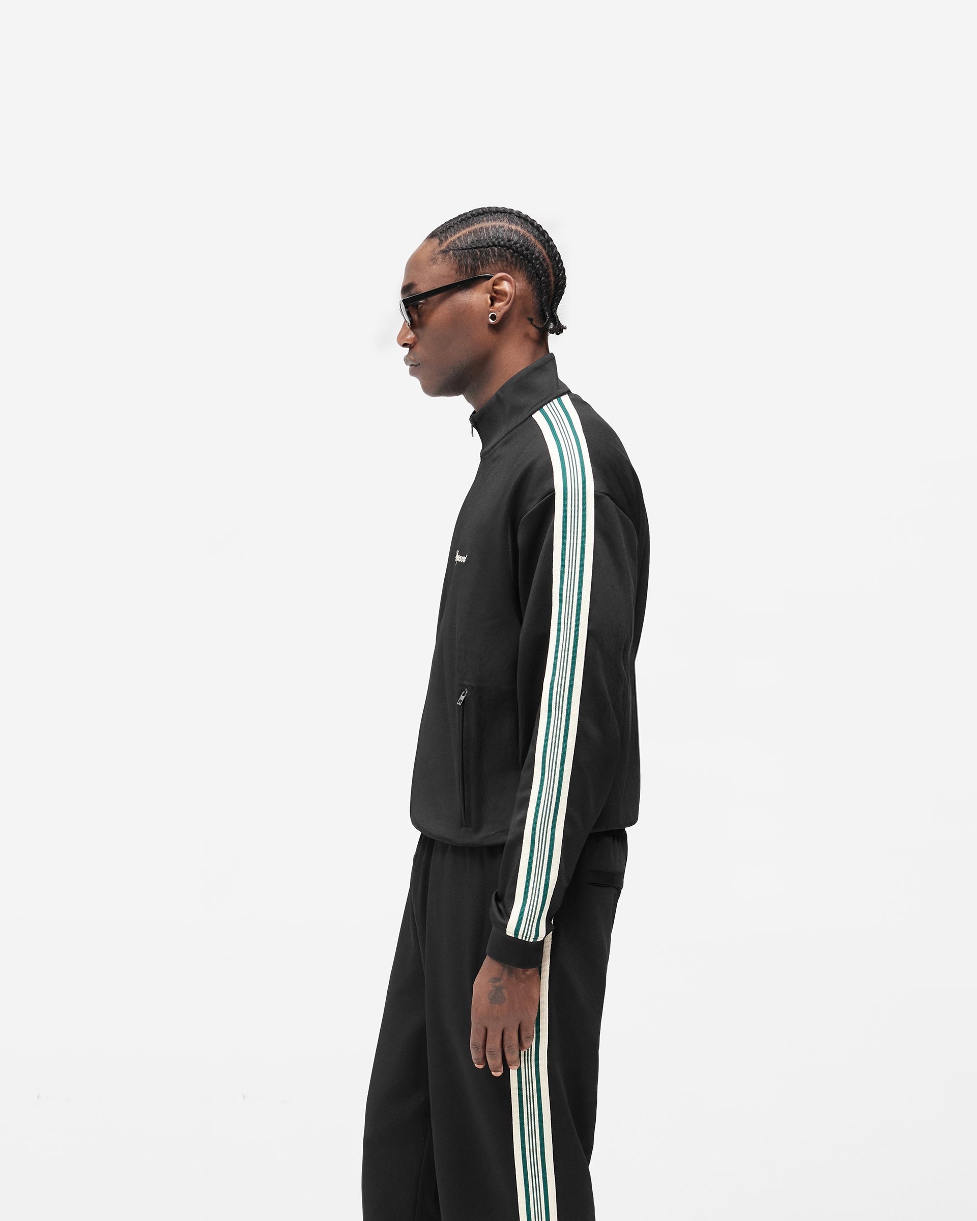 Taped Track Jacket - Jet Black