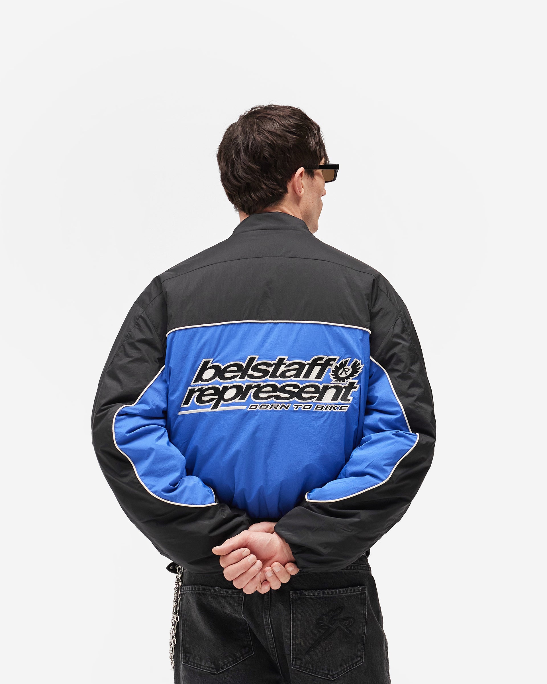 Represent X Belstaff Nylon Racing Jacket - Jet Black