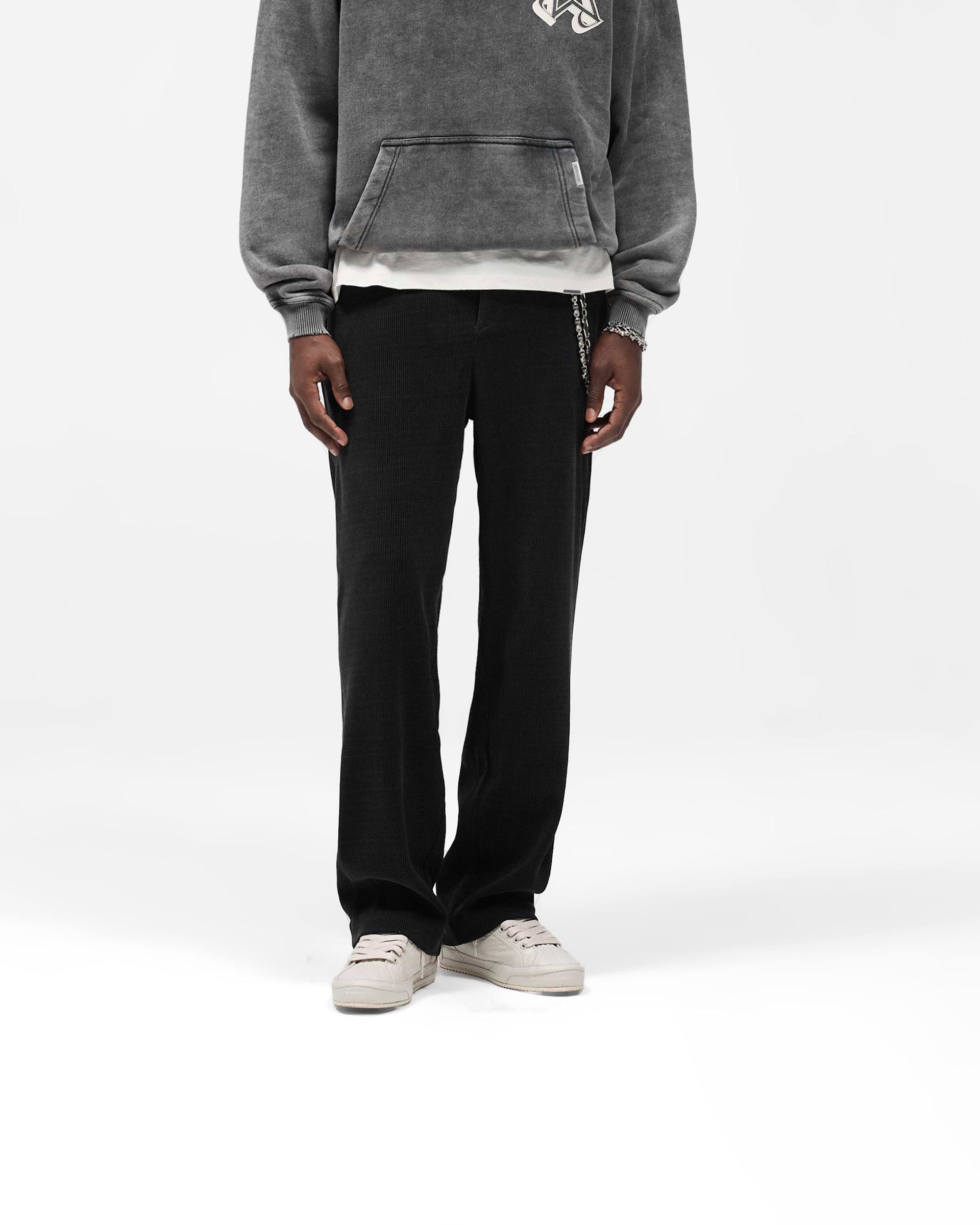 Ribbed Hybrid Pant - Washed Black
