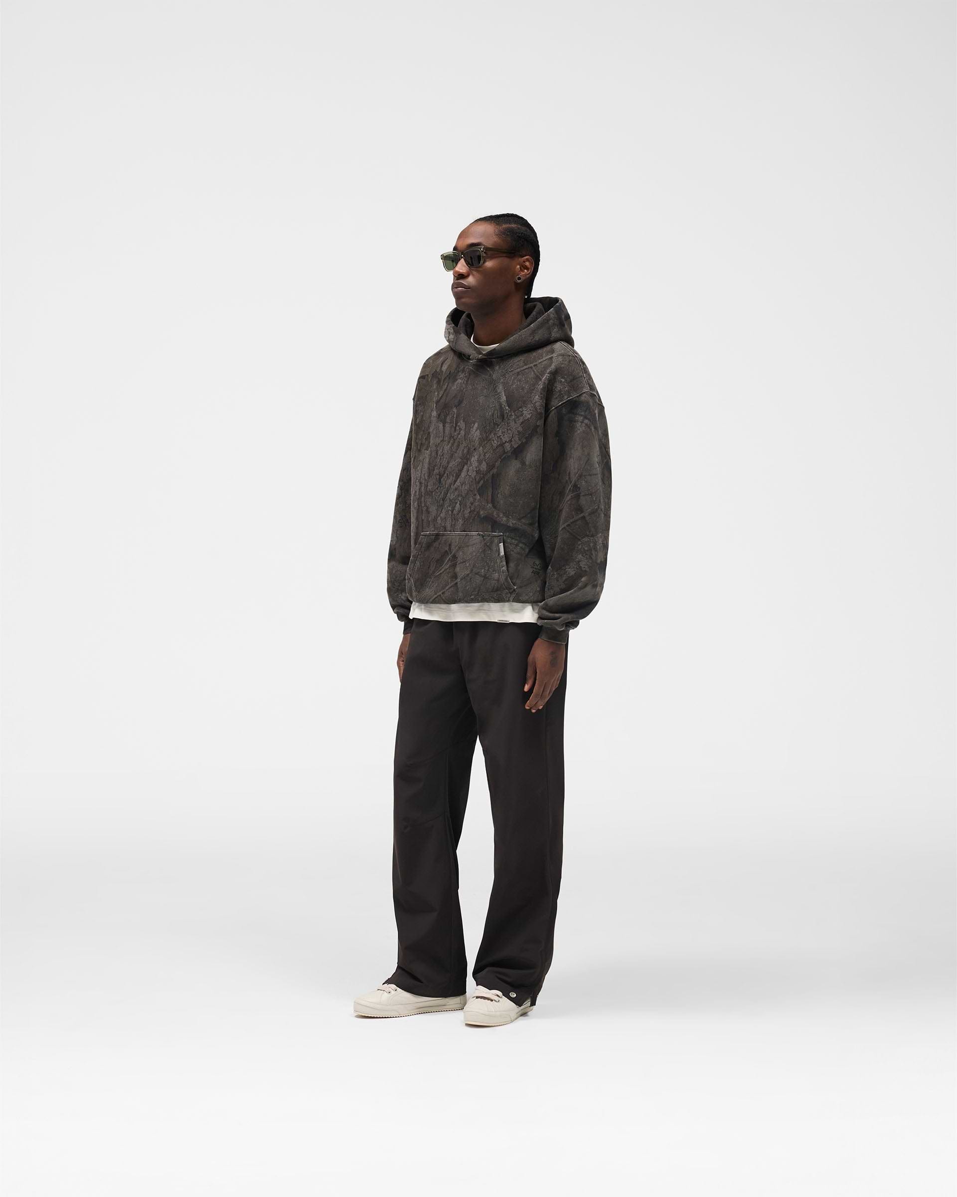 Initial Overdye Realtree® Oversized Hoodie - Overdyed Black