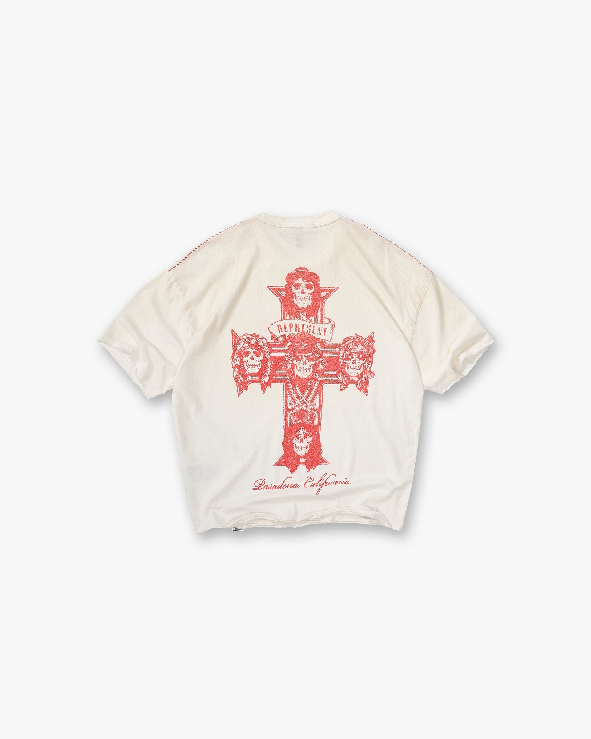 Represent X Guns N' Roses Pasadena T-Shirt - Washed Ecru