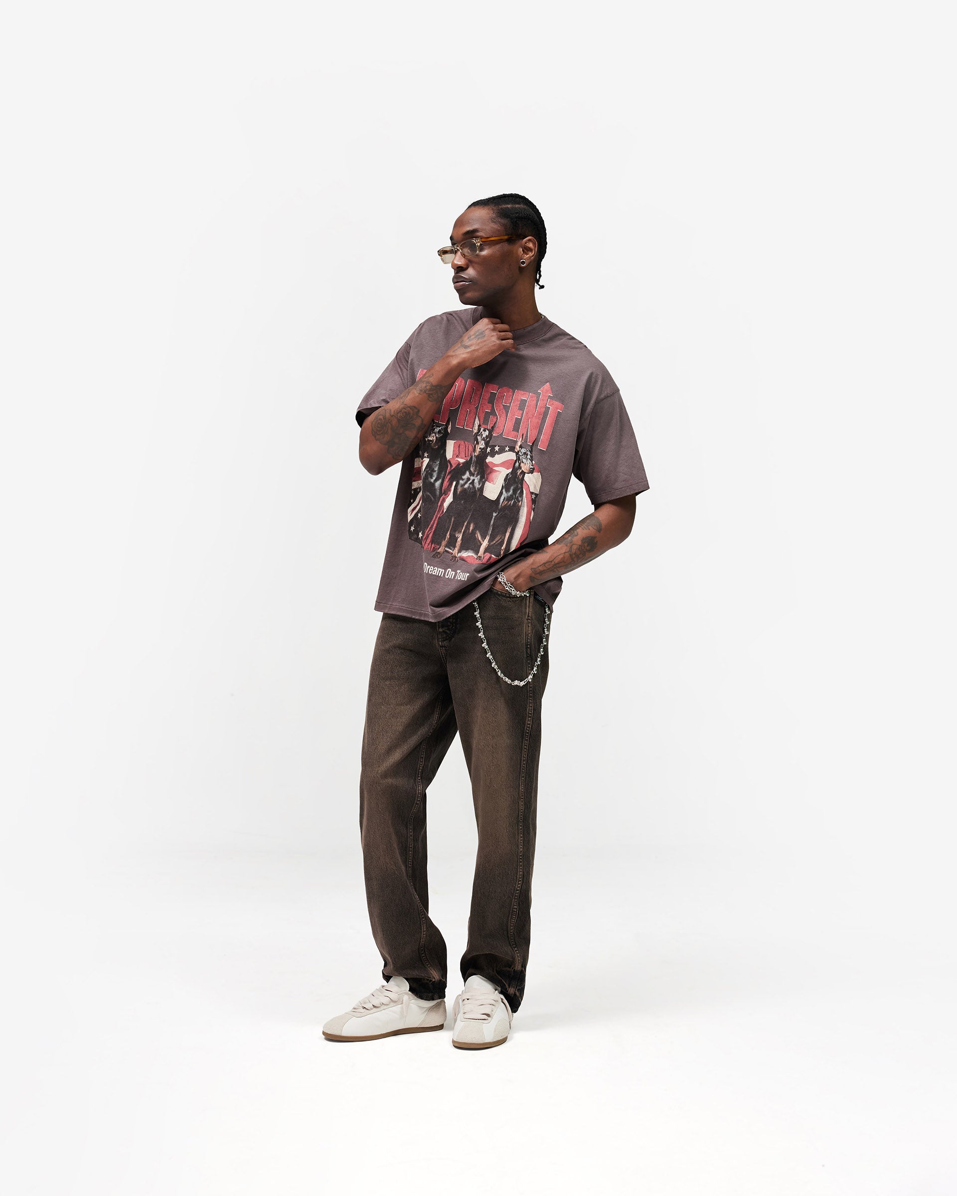 R2 Straight Leg Denim - Bark