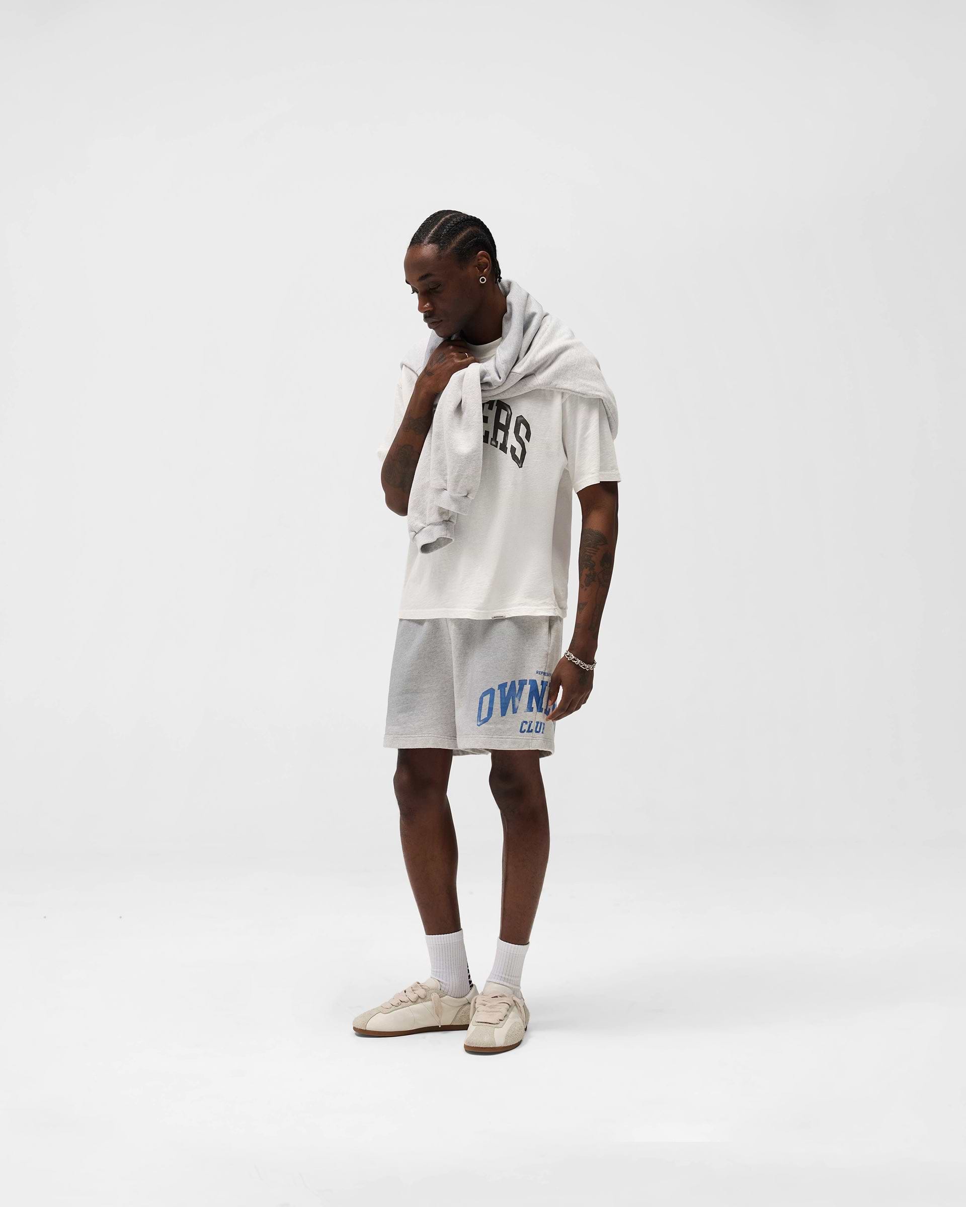 Represent Owners Club Shorts - Sprayed Ice Grey Marl