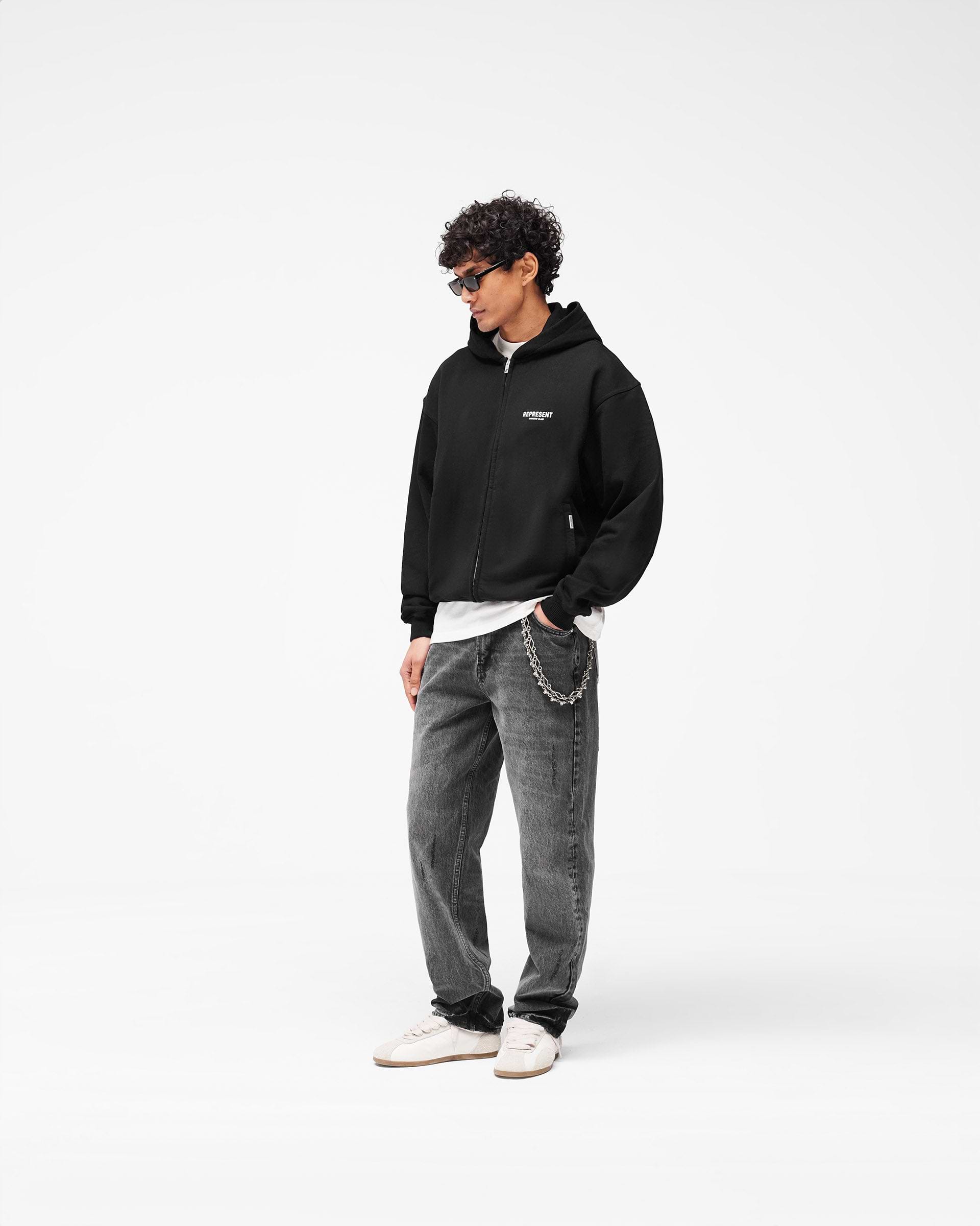 Represent Owners Club Zip Hoodie - Black