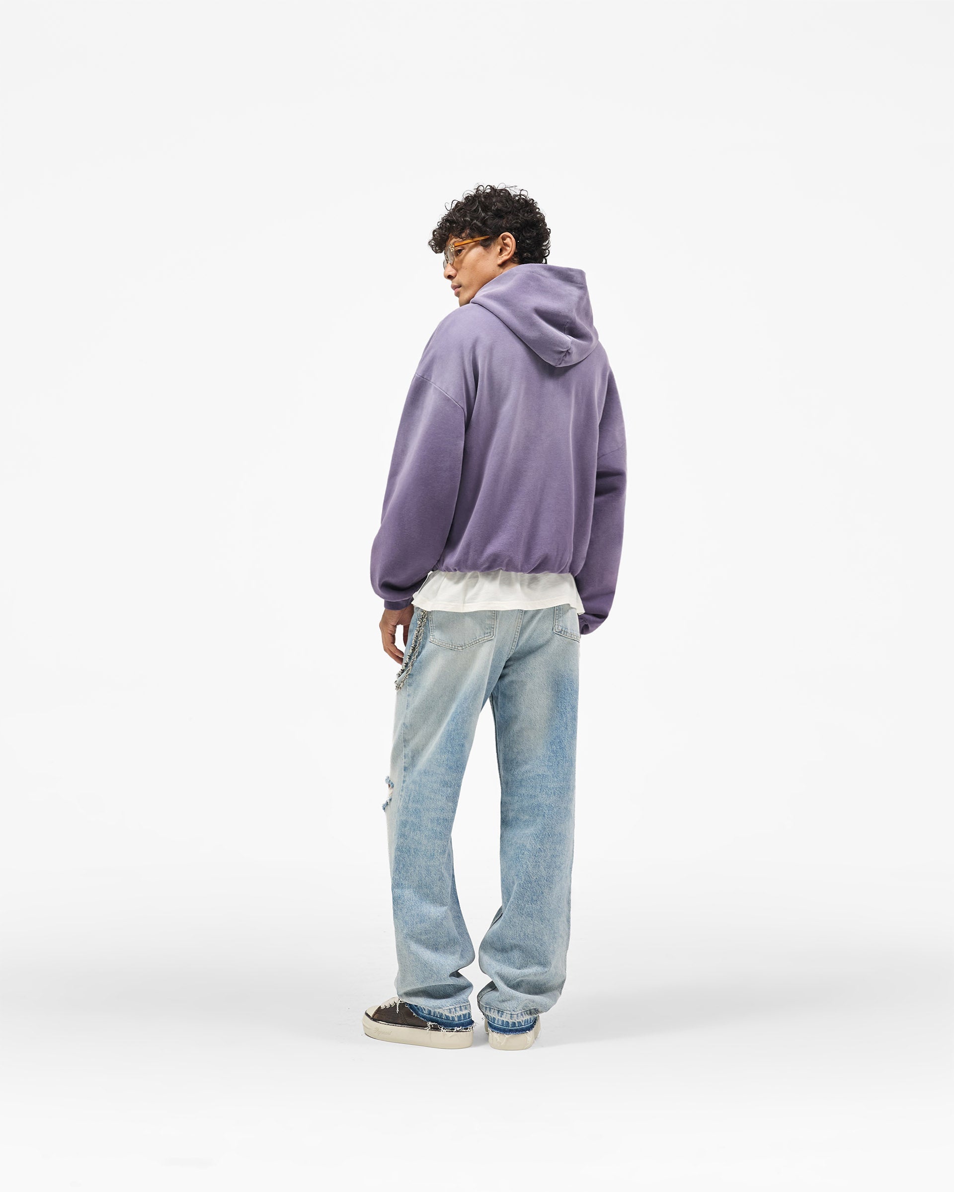 Represent Owners Club Zip Through Hoodie - Deep Purple