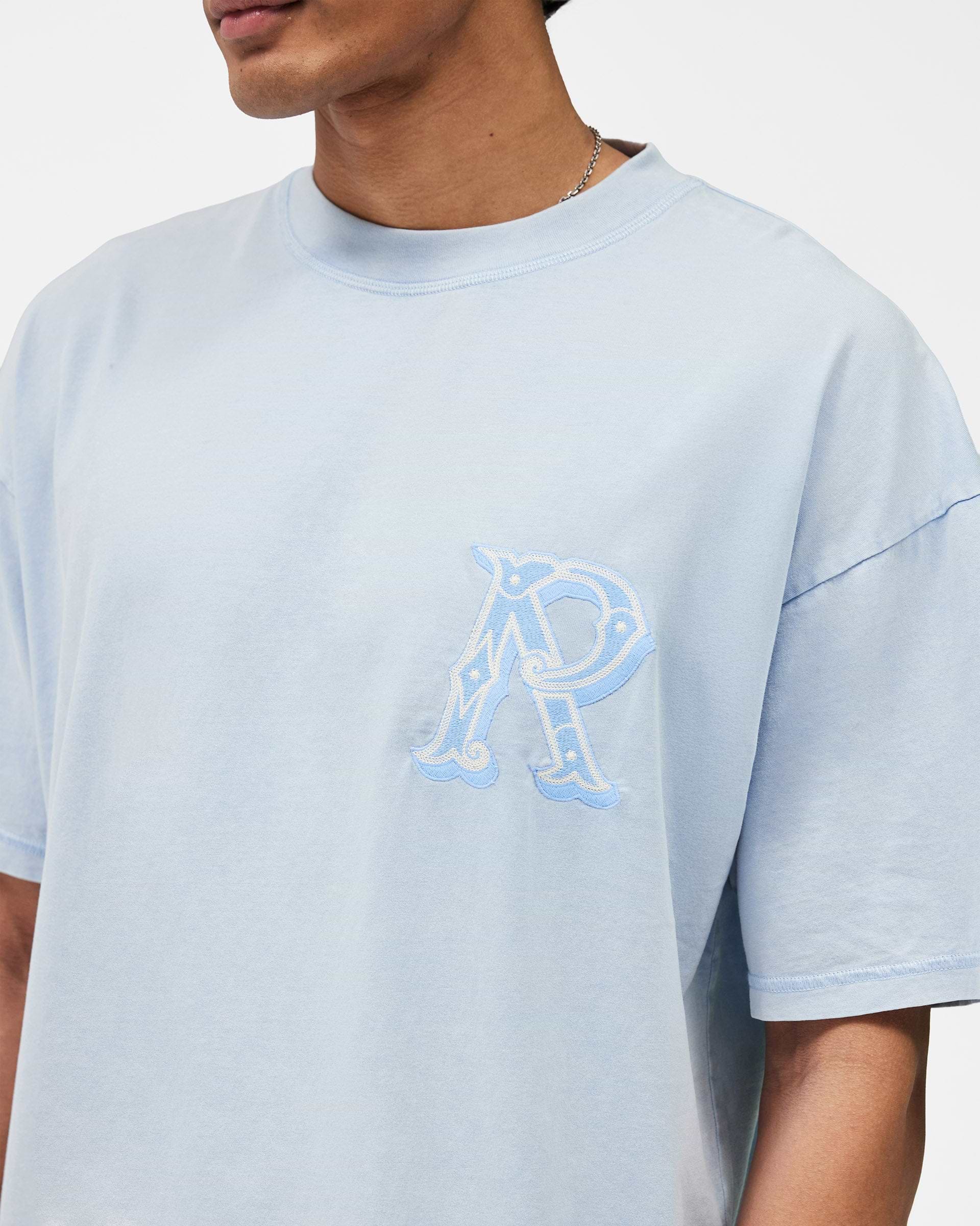 Western Initial T-Shirt - Mountain Blue