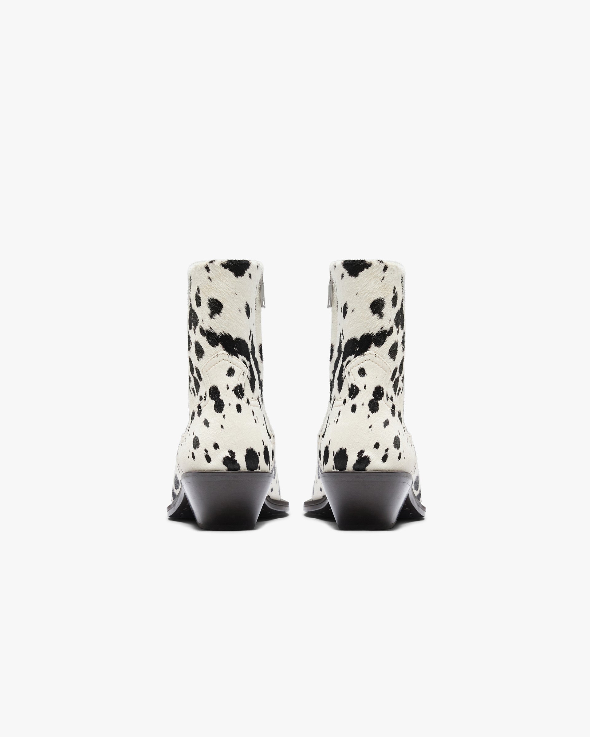 Michael Zip Boot Cowhide - Flat White Black
