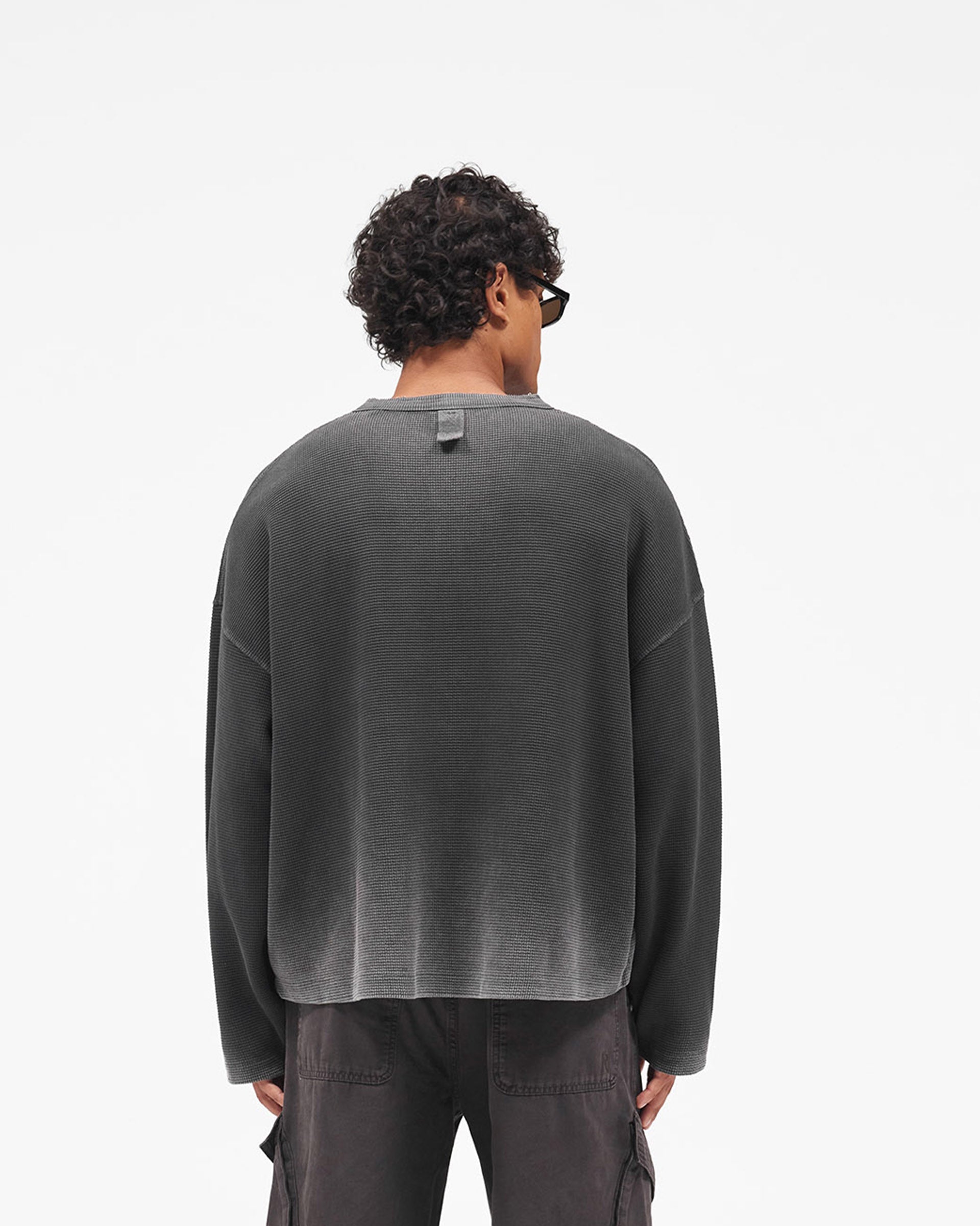 Heavyweight Henley Sweater - Vintage Black