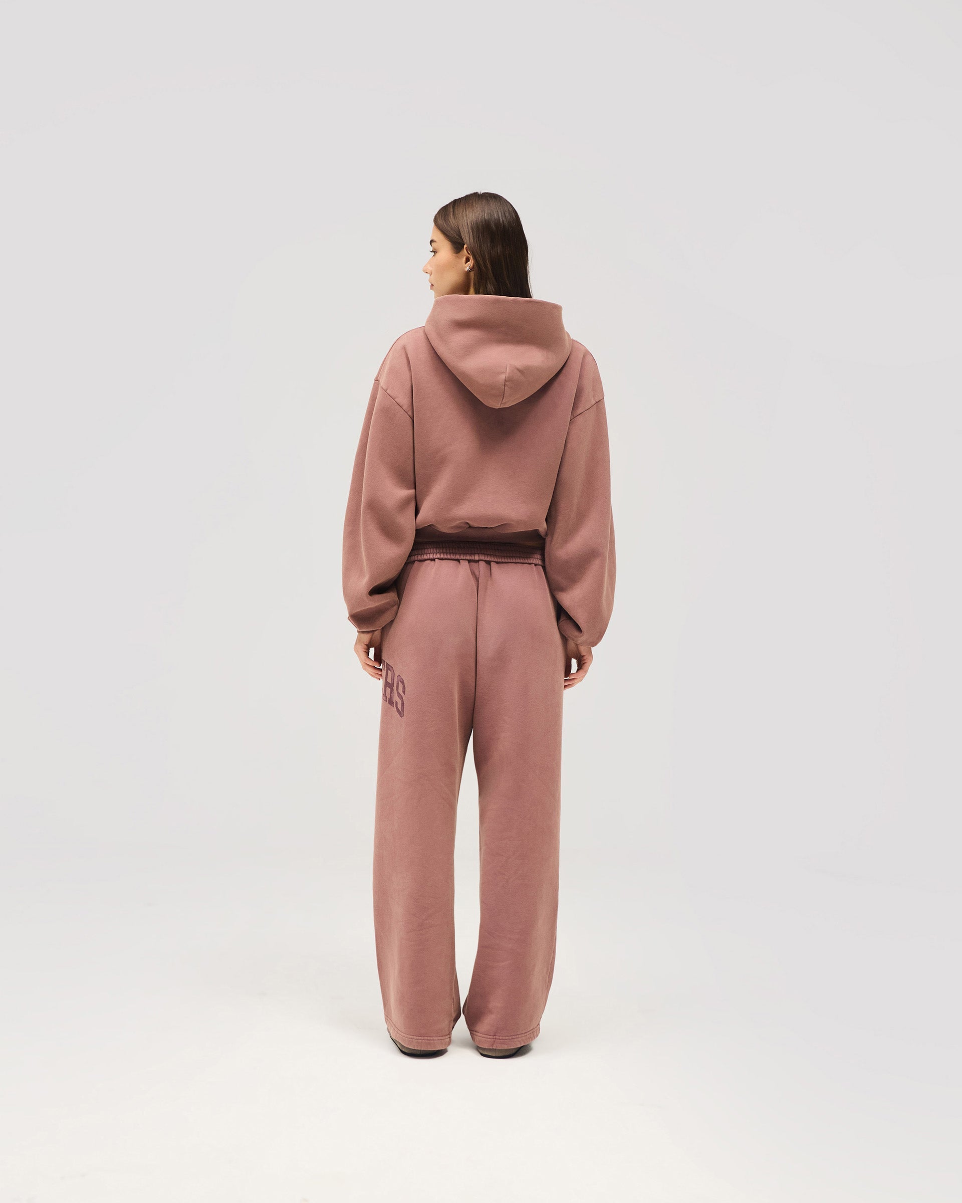 Represent Owners Club Zip Through Hoodie - Smoked Rose