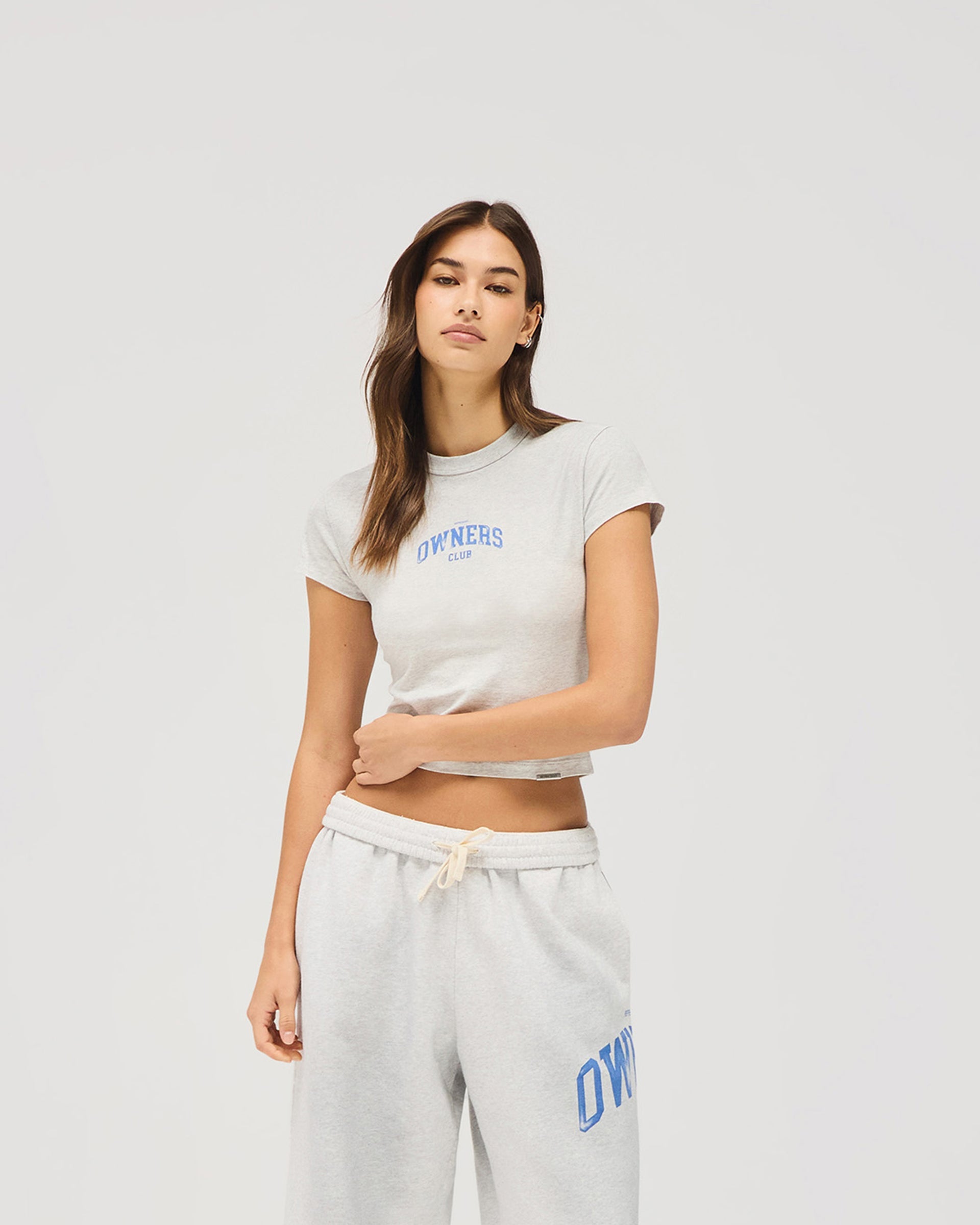 Represent Owners Club Baby Tee - Sprayed Ice Grey Marl