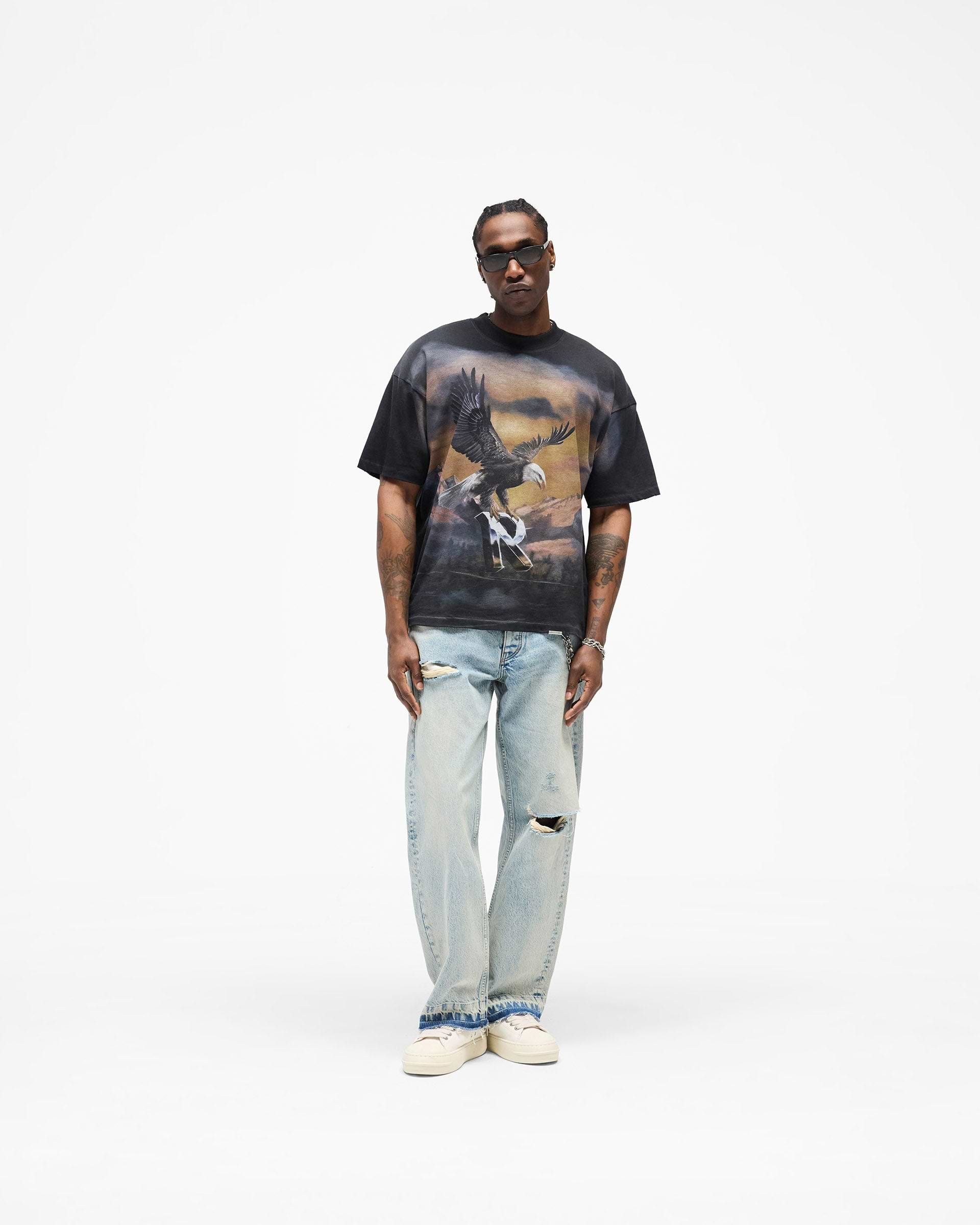 Chrome Flight T-Shirt - Stained Black