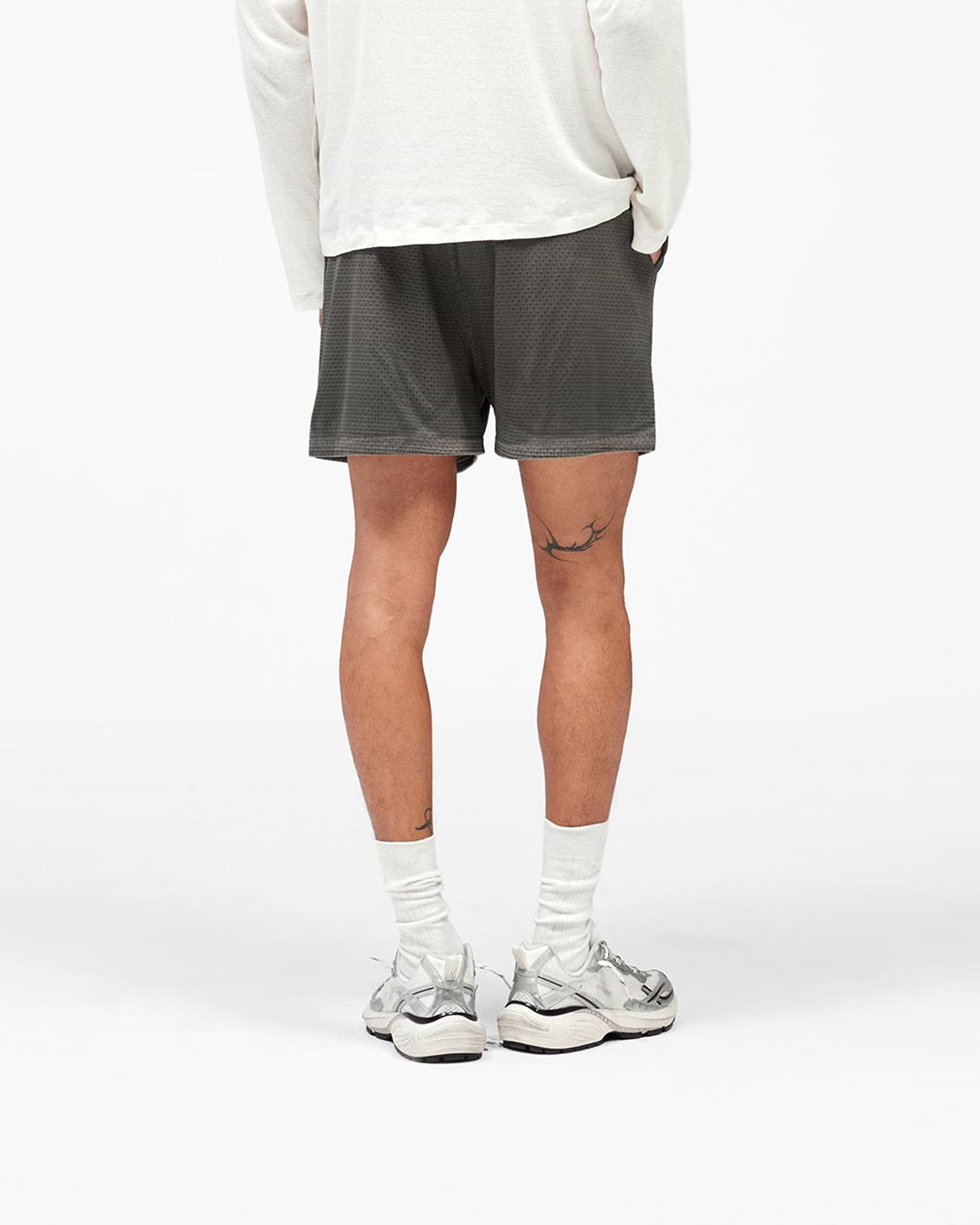 Washed Mesh Shorts - Vintage Grey