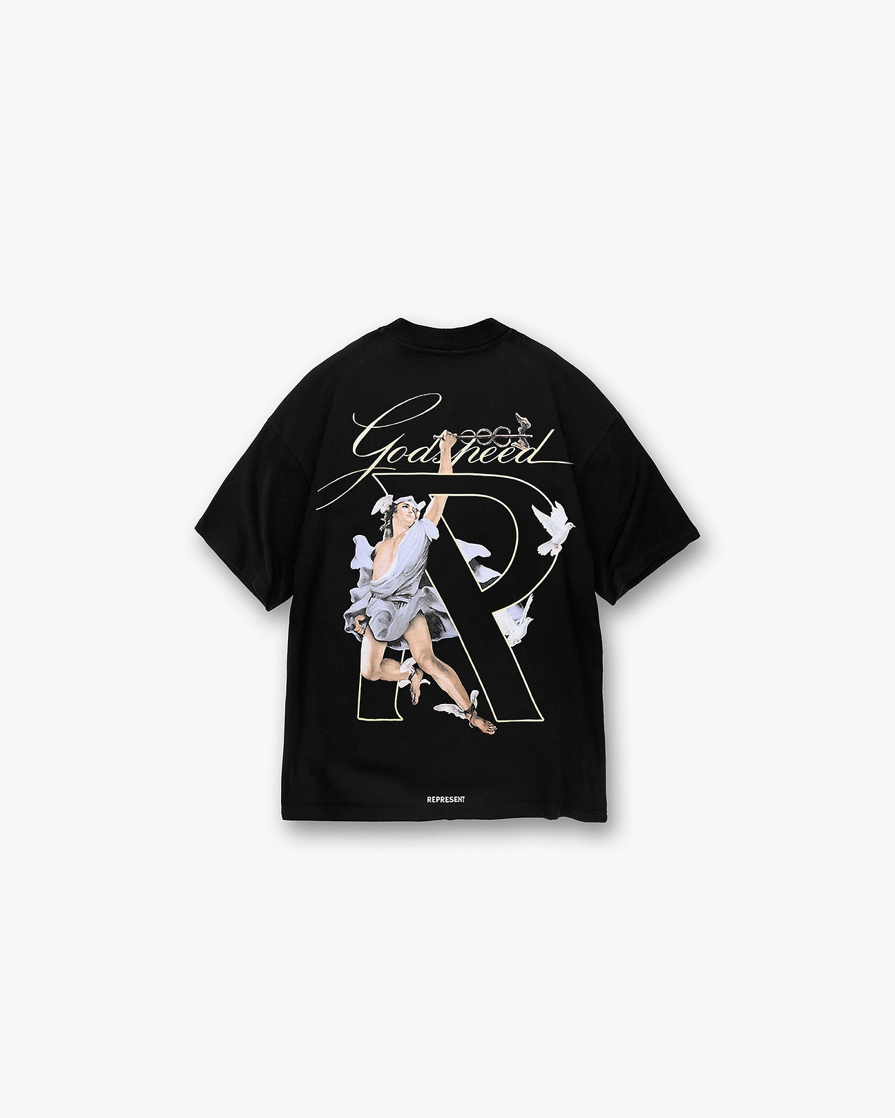 HERMES ブラック Tシャツ サイズ40 Jet Black Hermes T-Shirt | Graphic T shirts | REPRESENT
