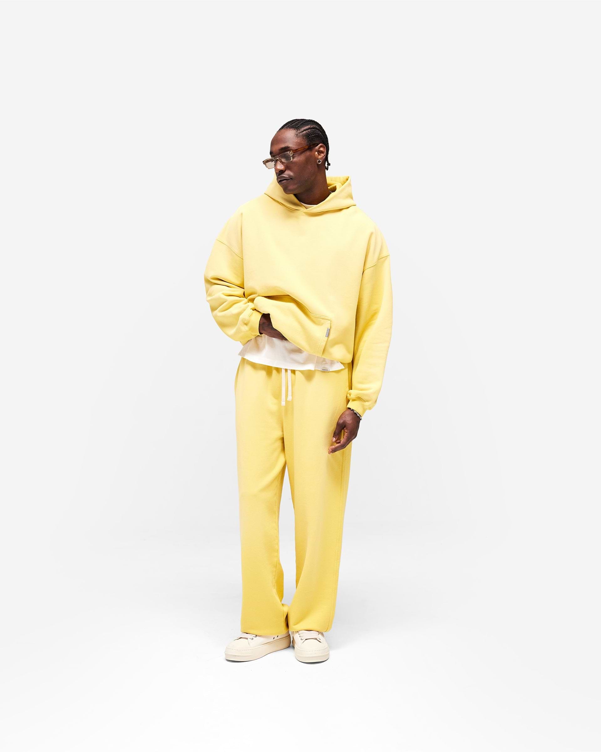 Initial Oversized Hoodie - Canary Yellow