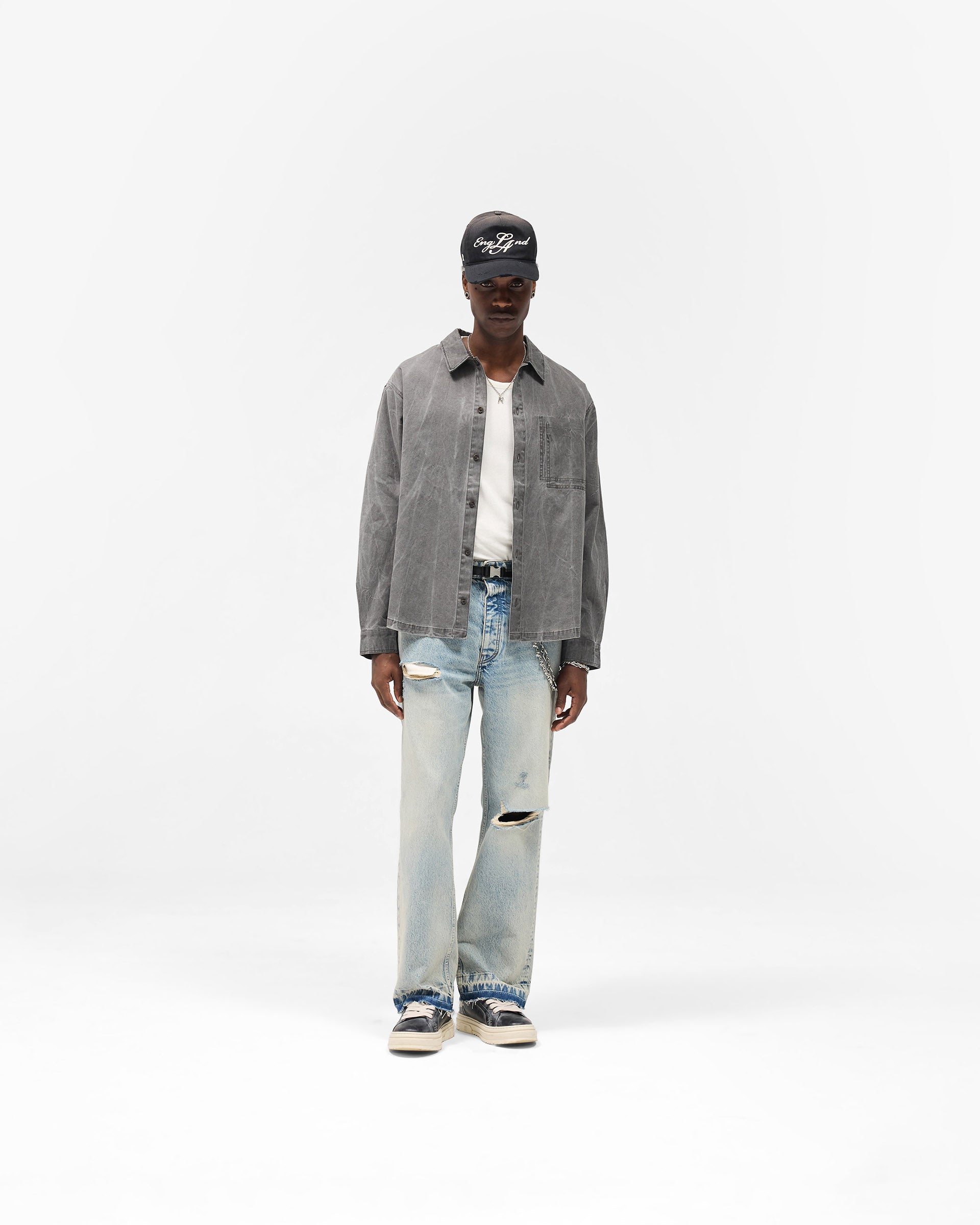 Washed Cotton Shirt - Jet Black