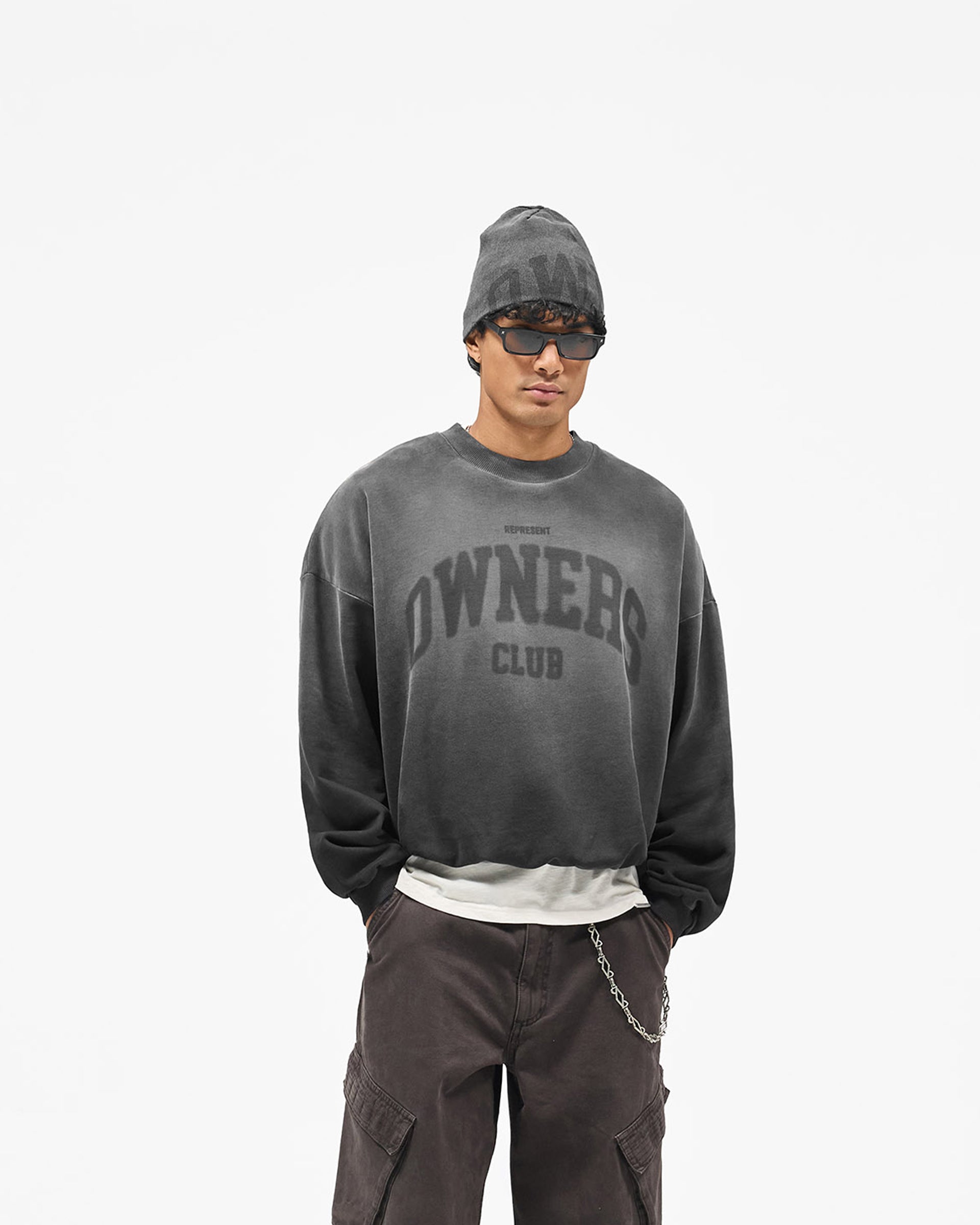 Represent Owners Club Sweatshirt - Weathered Black