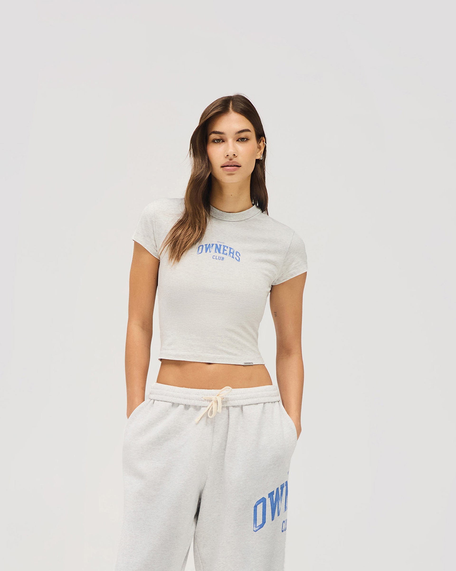 Represent Owners Club Baby Tee - Sprayed Ice Grey Marl