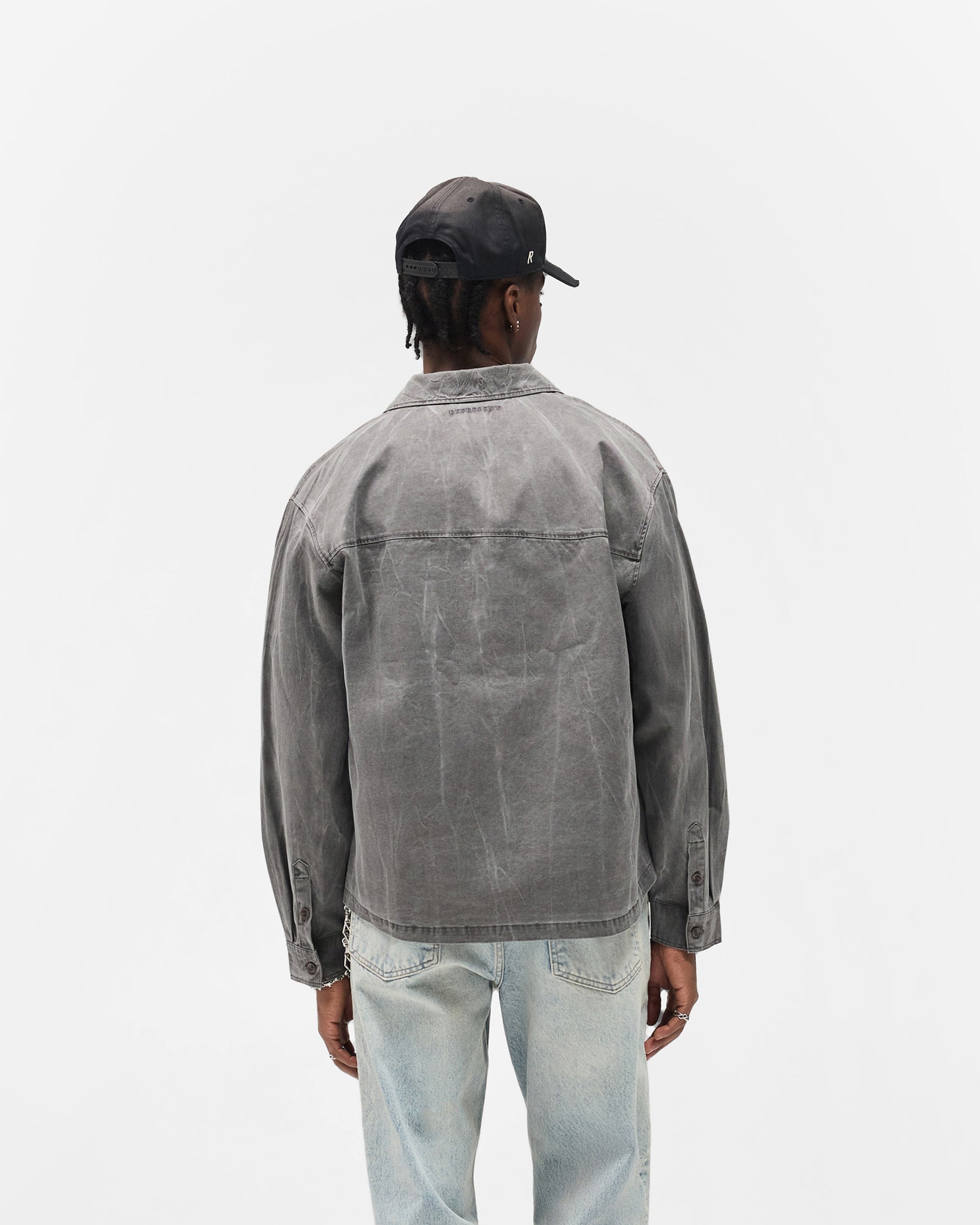 Washed Cotton Shirt - Jet Black